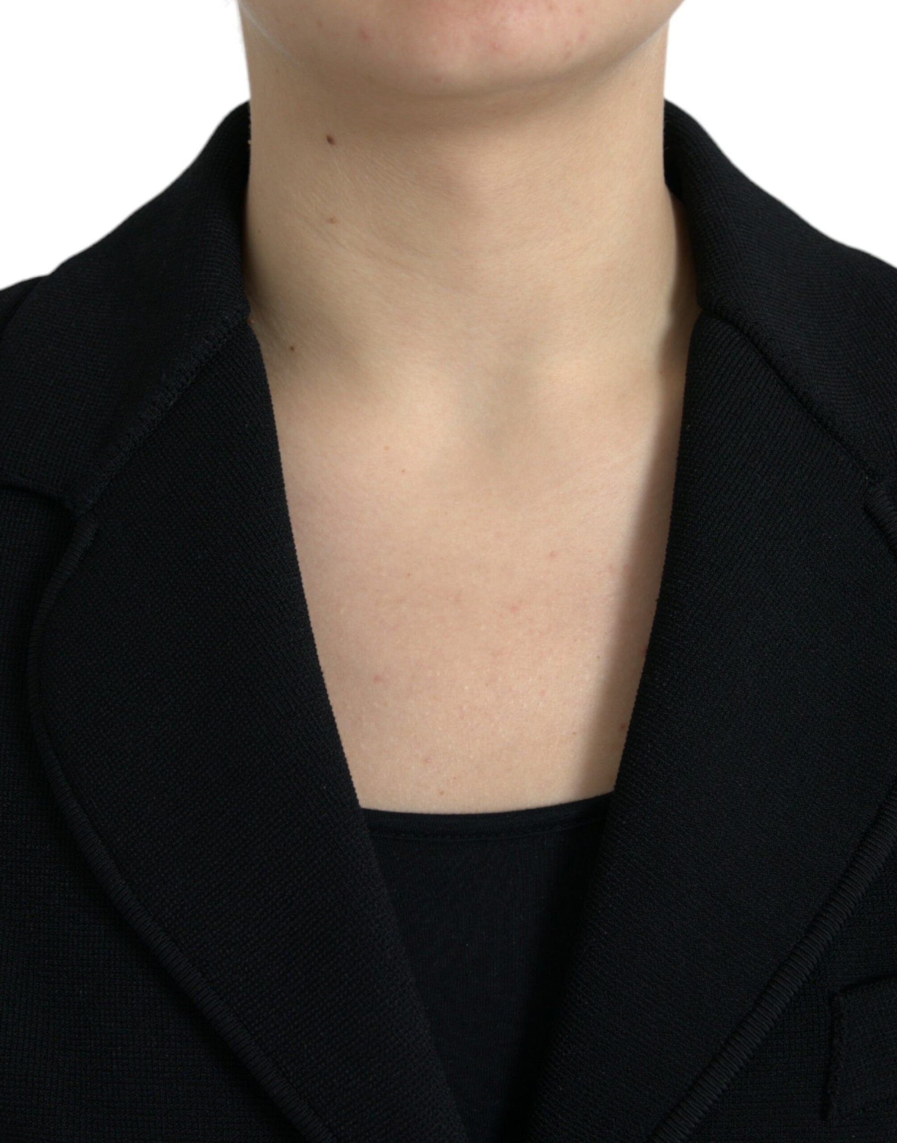 Dolce & Gabbana Black Viscose Single Breasted Blazer Jacket | Regal Royce