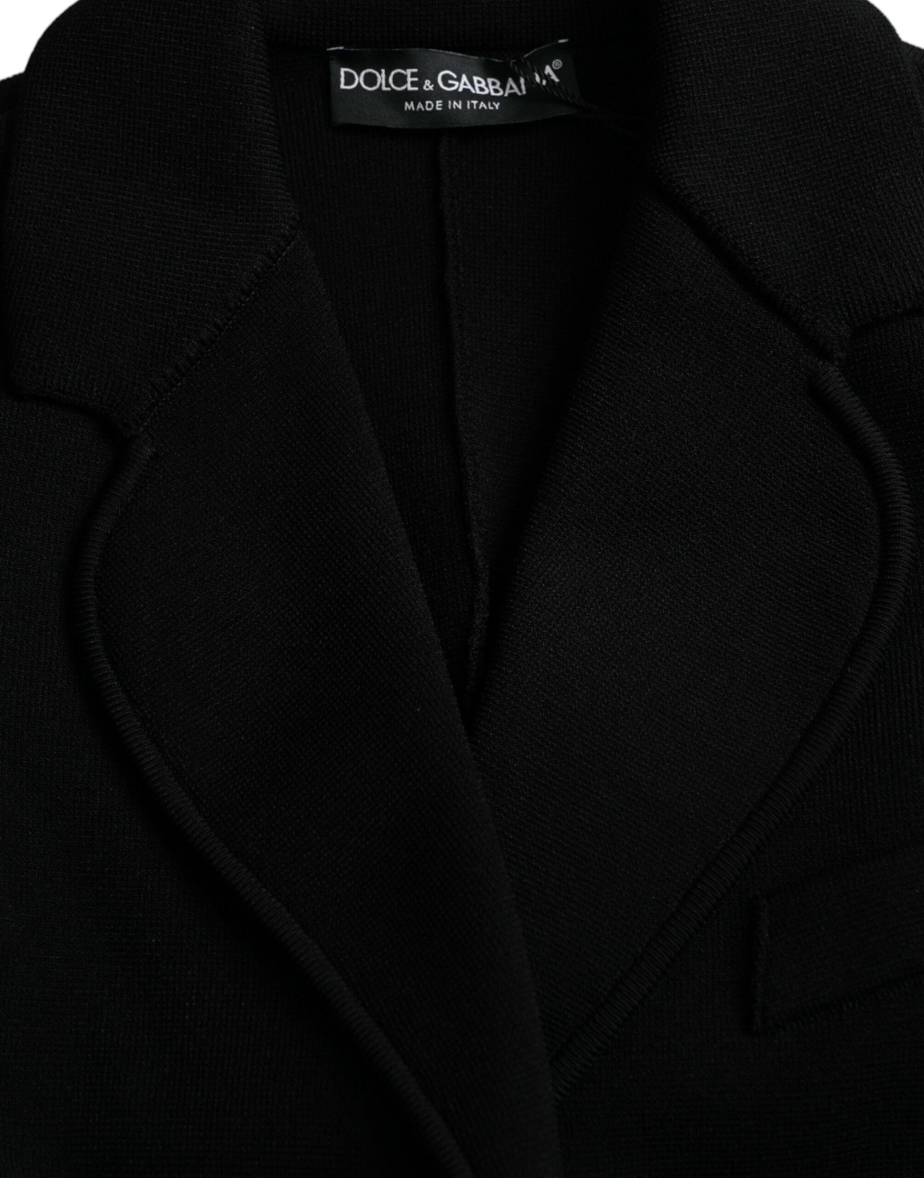 Dolce & Gabbana Black Viscose Single Breasted Blazer Jacket | Regal Royce