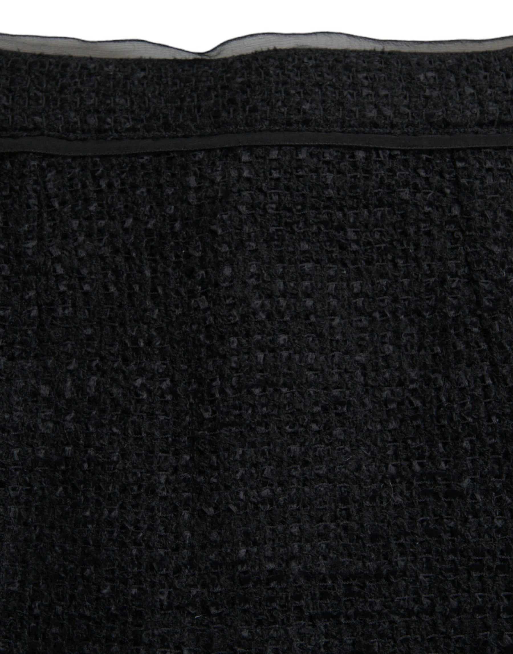 Dolce & Gabbana Black Wool High Waist Pencil Cut Midi Skirt | Regal Royce