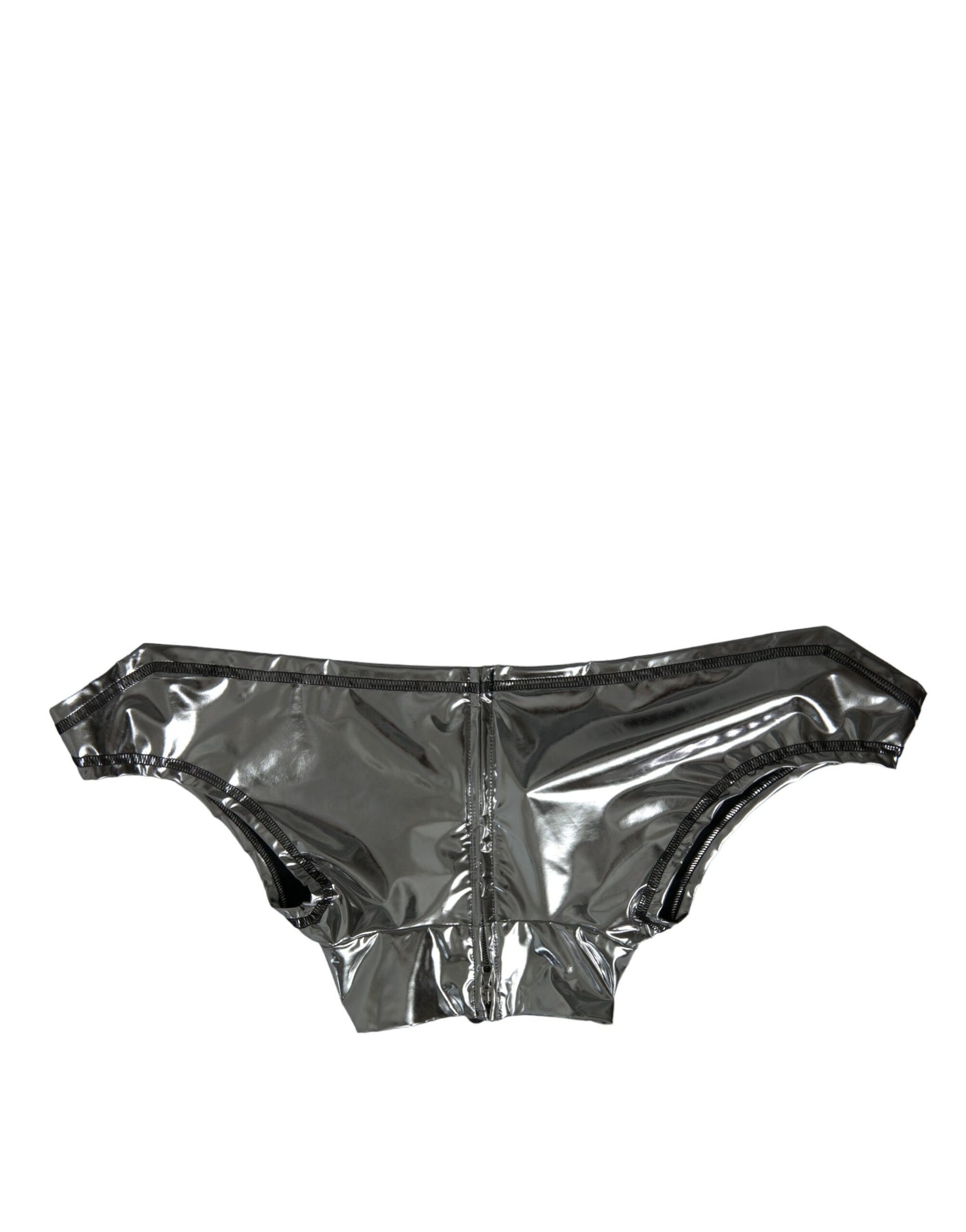 Dolce & Gabbana Silver Polyester Stretch Top | Regal Royce