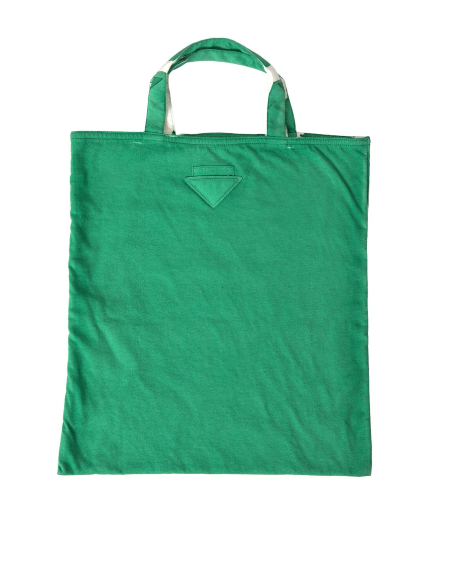 Prada Green Jersey Fabric Logo Shoulder Shopping Tote Shopping Bag | Regal Royce