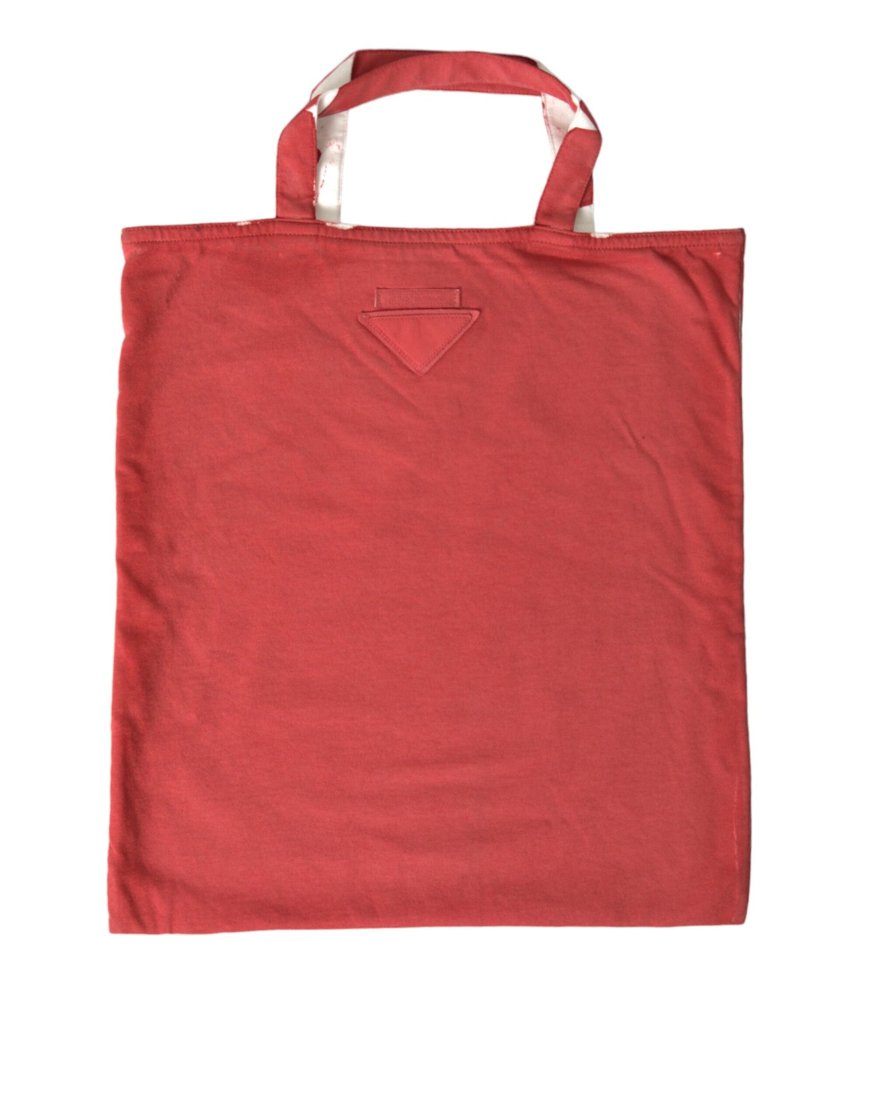Prada Red Jersey Fabric Logo Shoulder Shopping Tote Bag | Regal Royce
