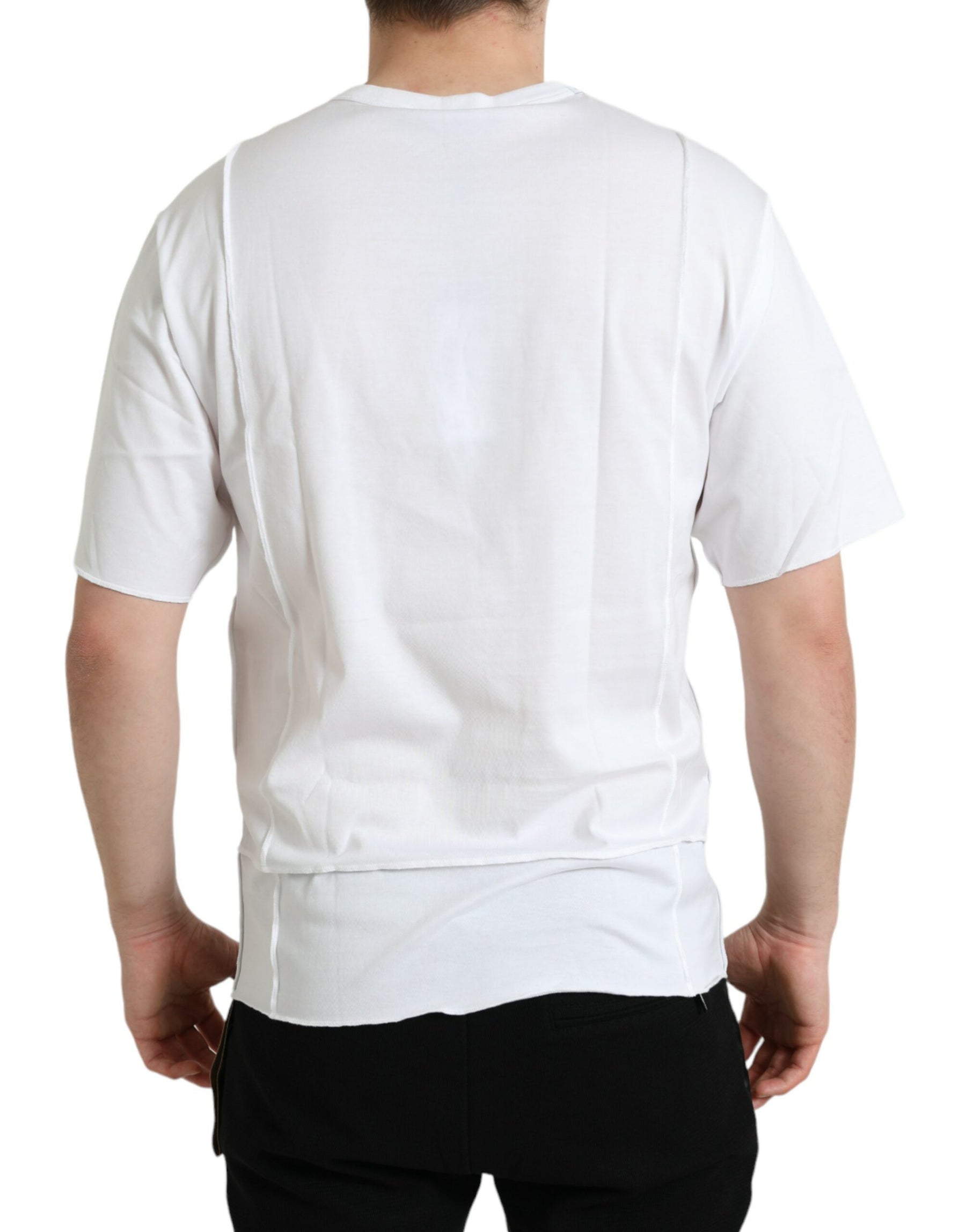 Dolce & Gabbana White Logo Crew Neck Short Sleeves T-shirt | Regal Royce