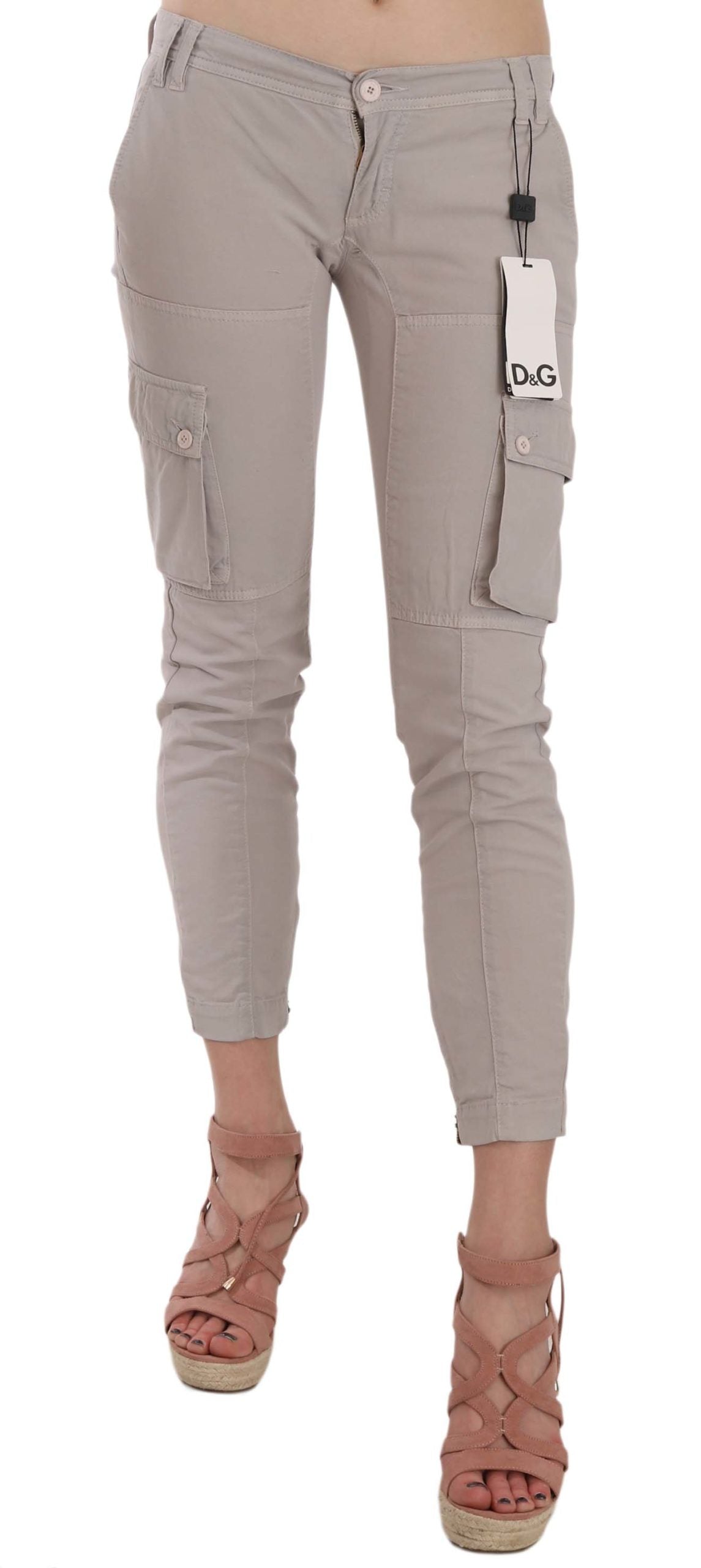 Dolce & Gabbana Casual Fitted Khaki Trousers Pants | Regal Royce