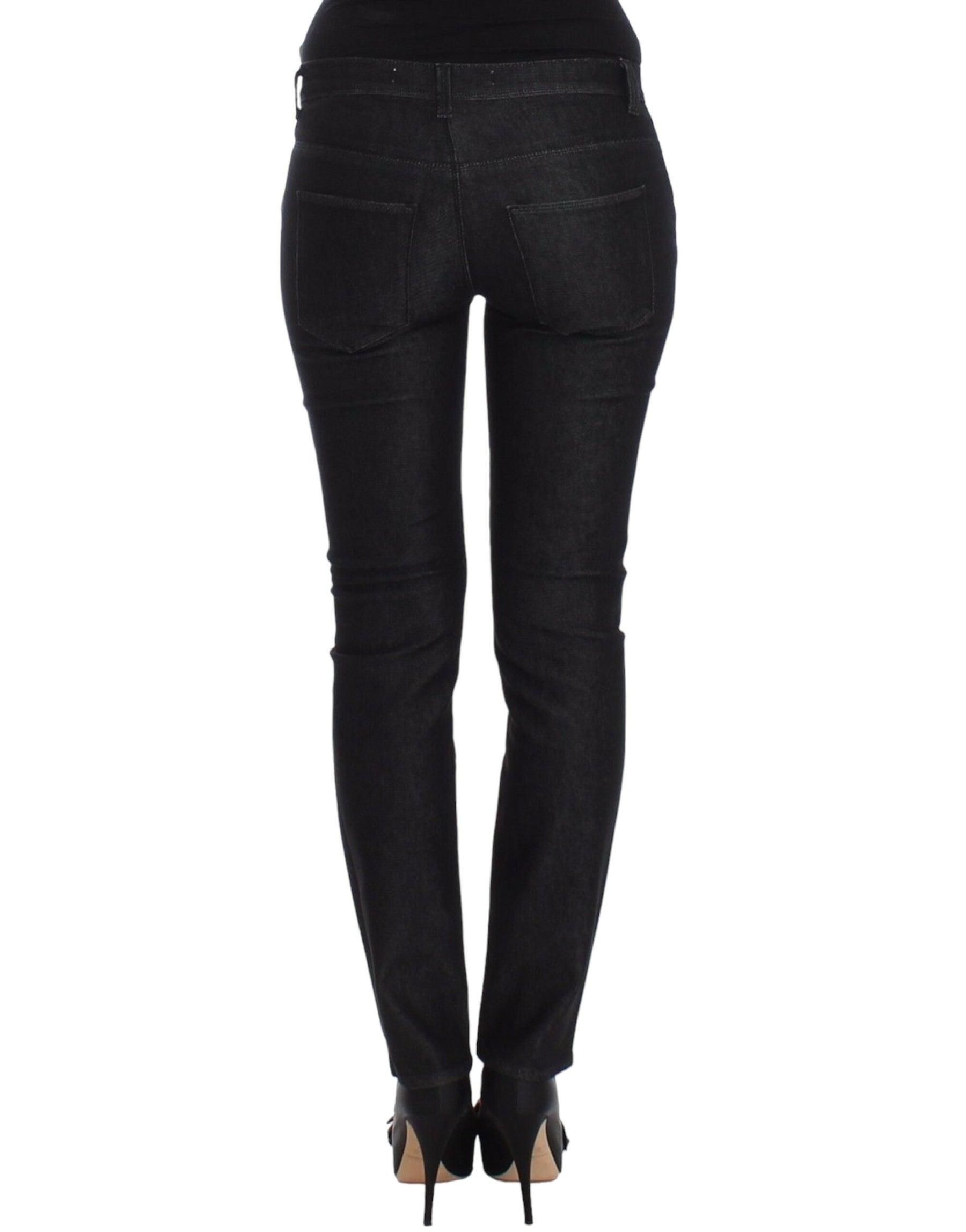 Ermanno Scervino Black Slim Jeans Denim Pants Skinny Leg Stretch | Regal Royce