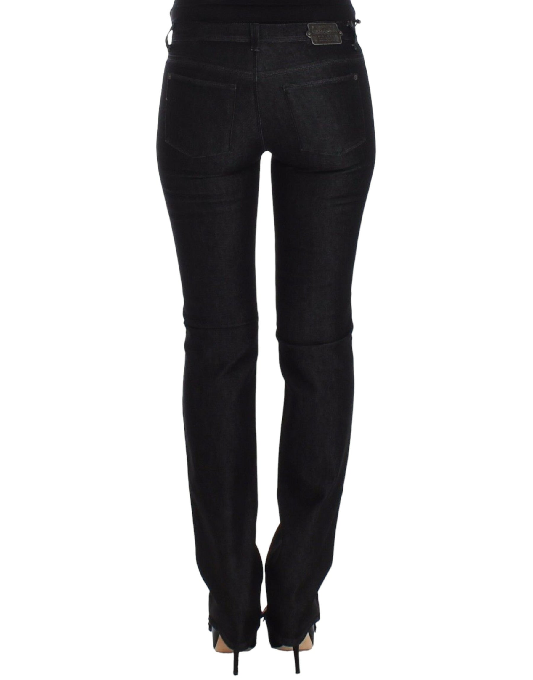 Ermanno Scervino Black Slim Jeans Denim Pants Skinny Leg Stretch | Regal Royce