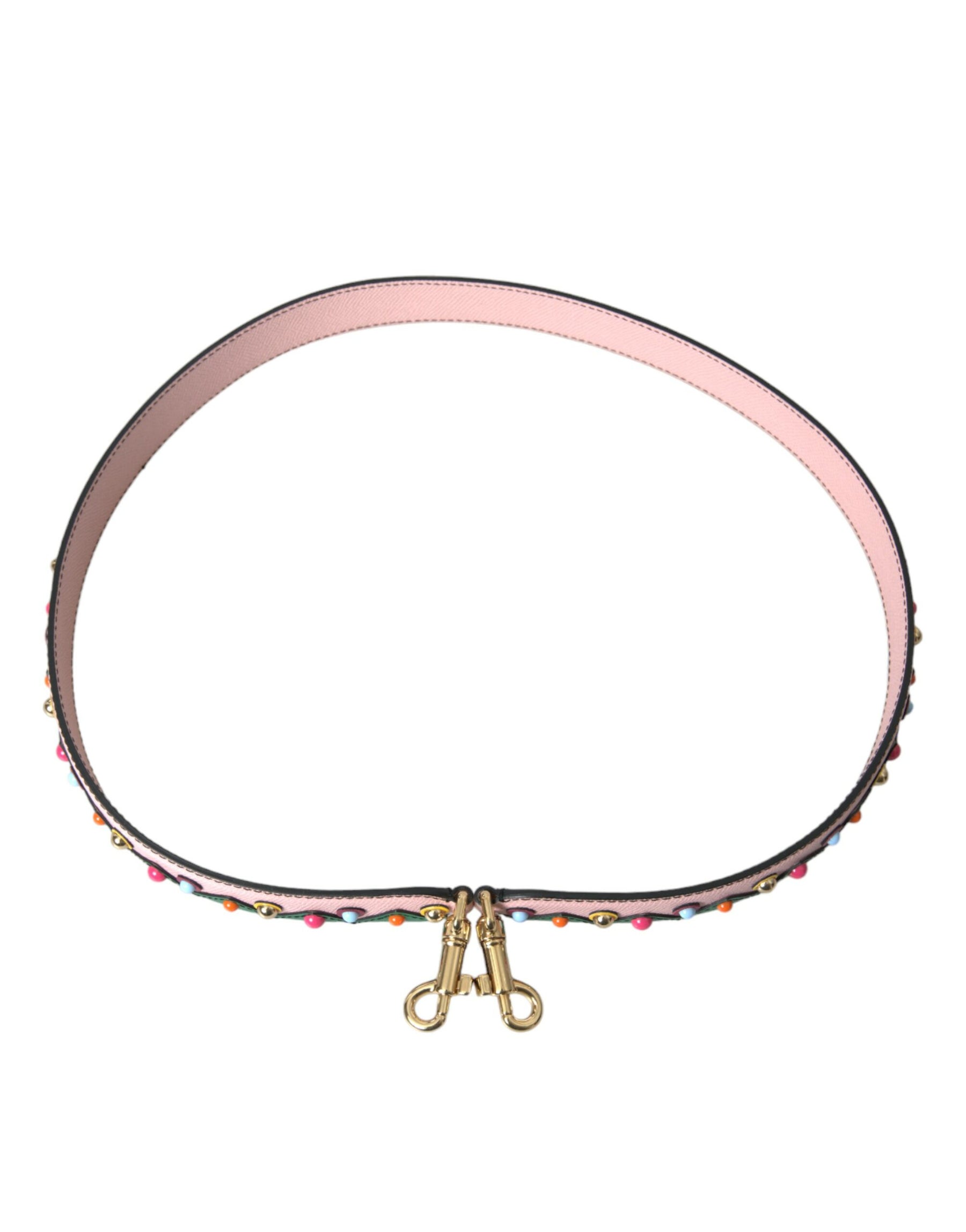 Dolce & Gabbana Pink Leather Handbag Accessory Shoulder Strap | Regal Royce