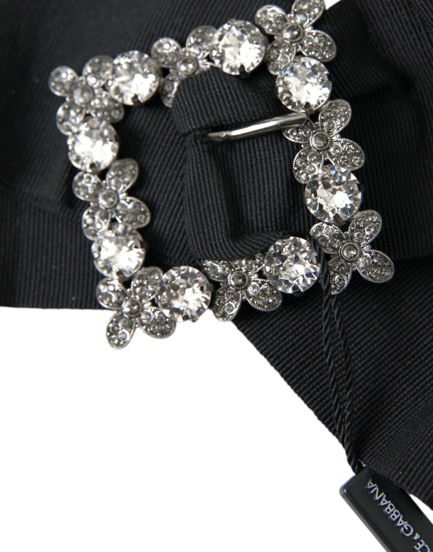 Dolce & Gabbana Black Swarovski Crystal Embellished Hair Clip | Regal Royce