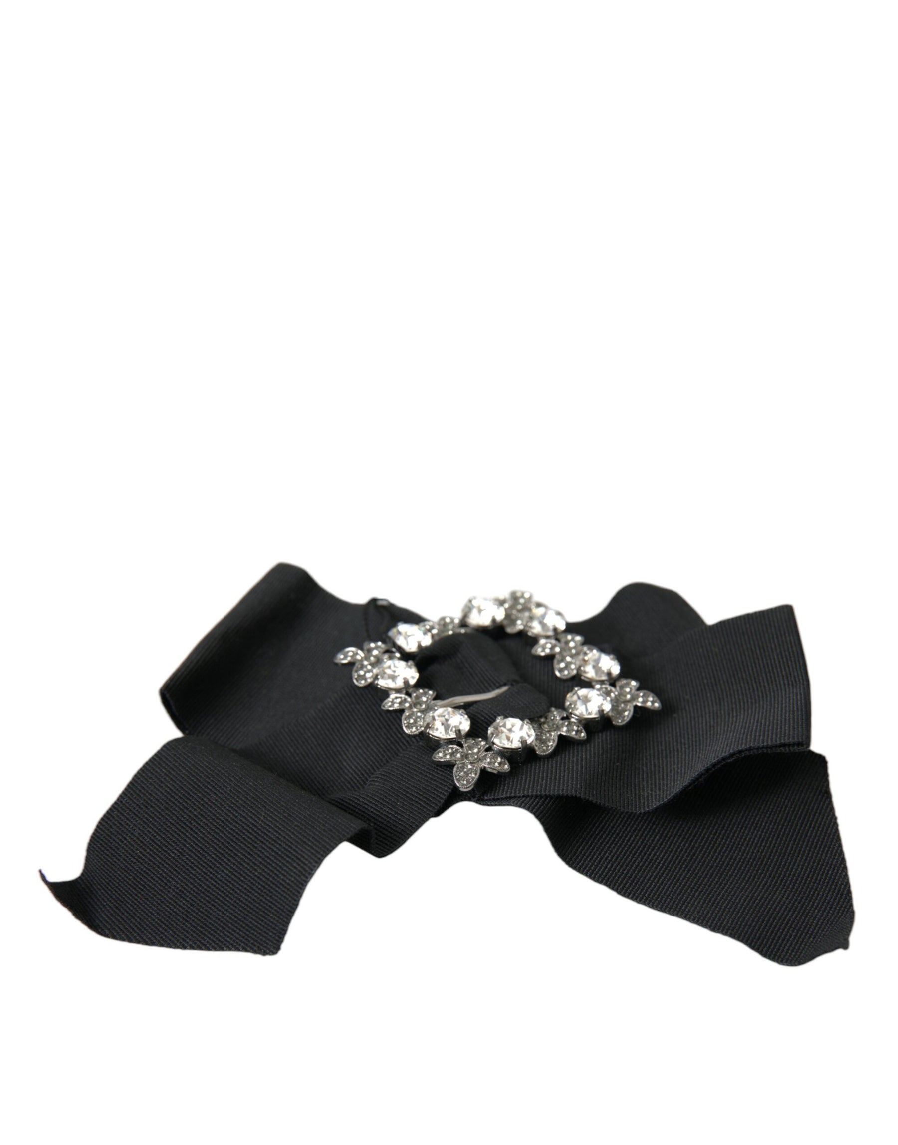 Dolce & Gabbana Black Swarovski Crystal Embellished Hair Clip | Regal Royce