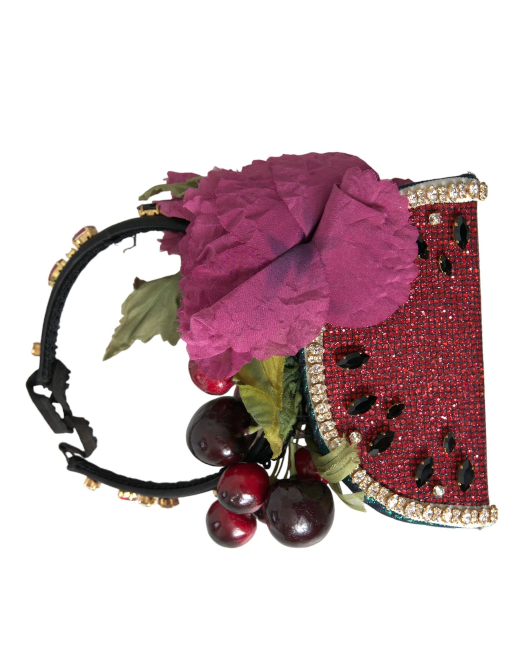 Dolce & Gabbana Red Watermelon Cherry Crystal Hairband Statement Diadem | Regal Royce