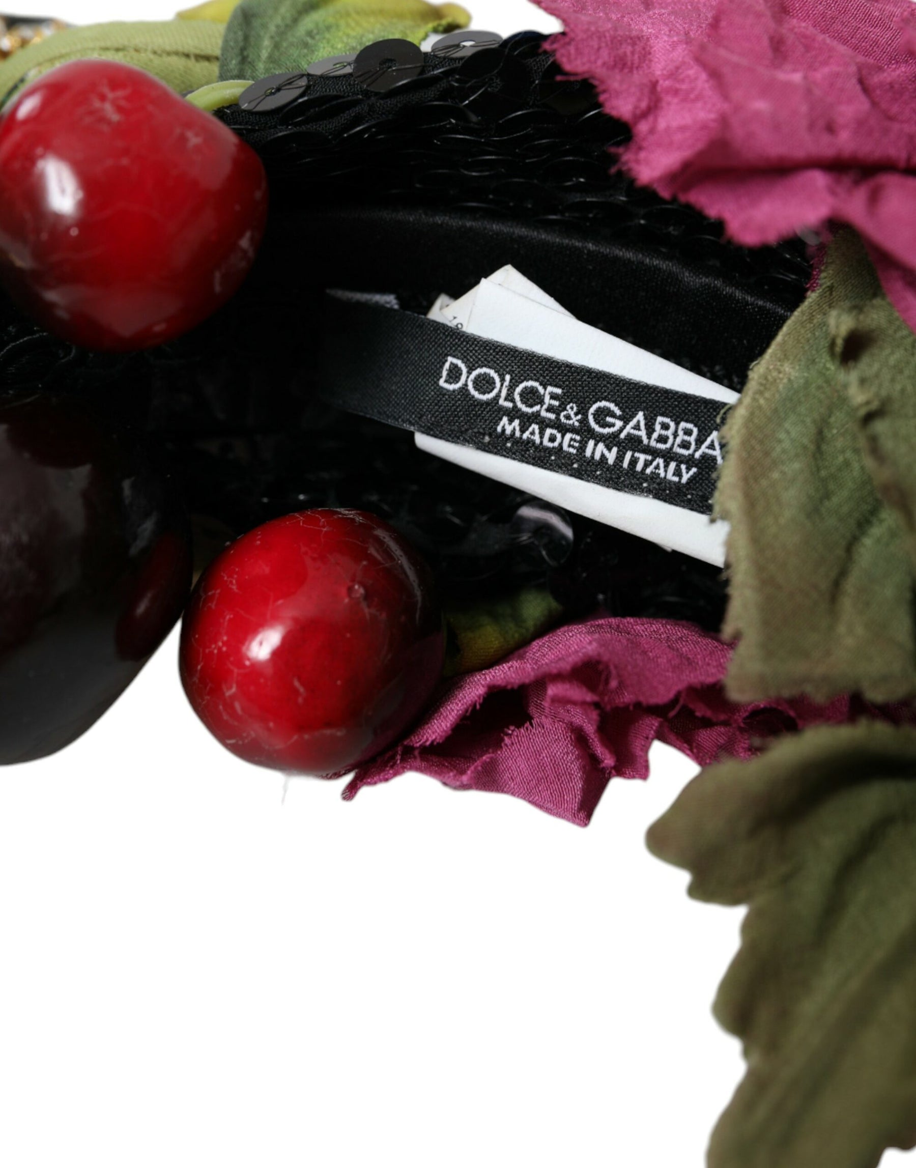 Dolce & Gabbana Red Watermelon Cherry Crystal Hairband Statement Diadem | Regal Royce