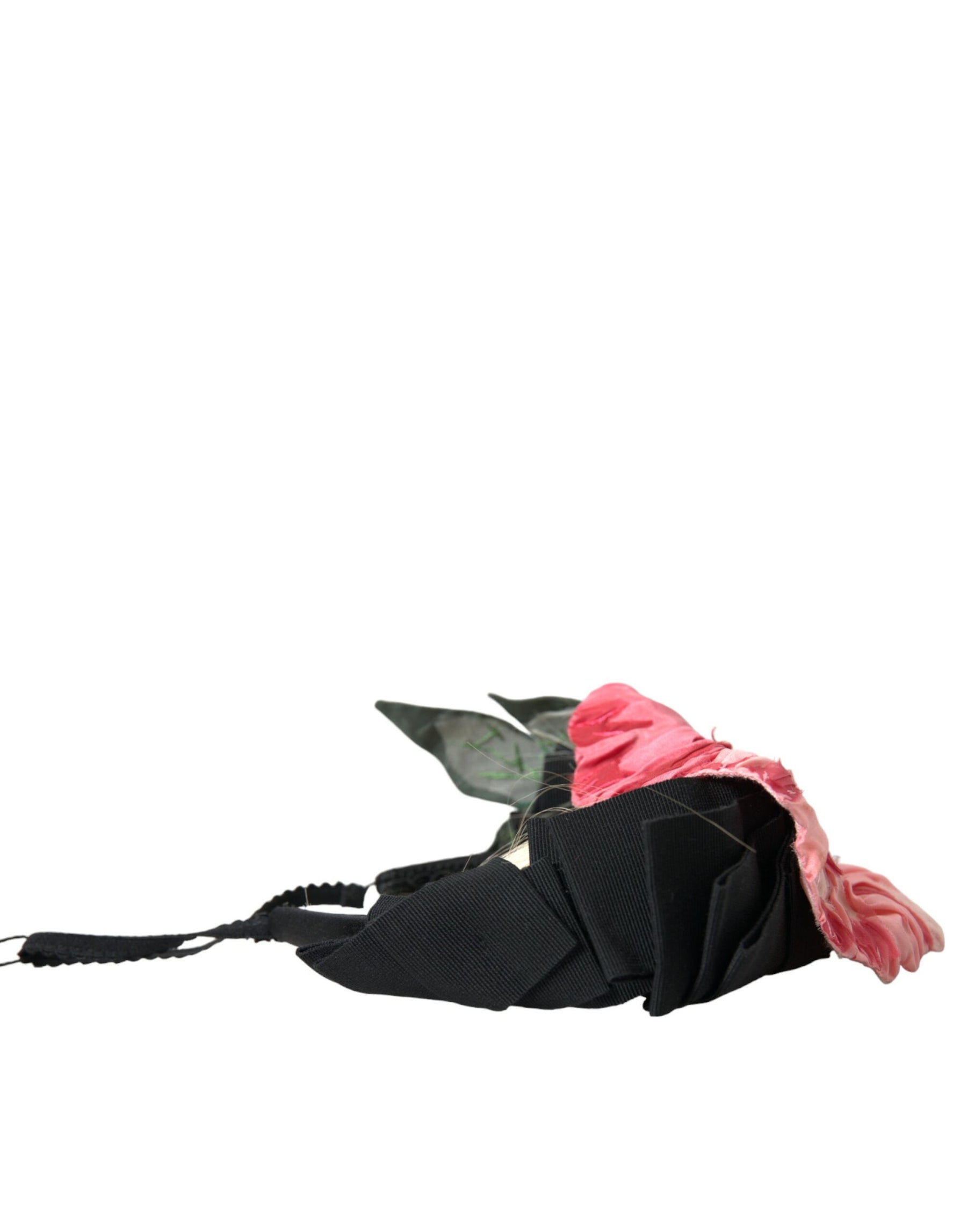 Dolce & Gabbana Black Viscose White Hair Parrucchiera Headband Diadem | Regal Royce