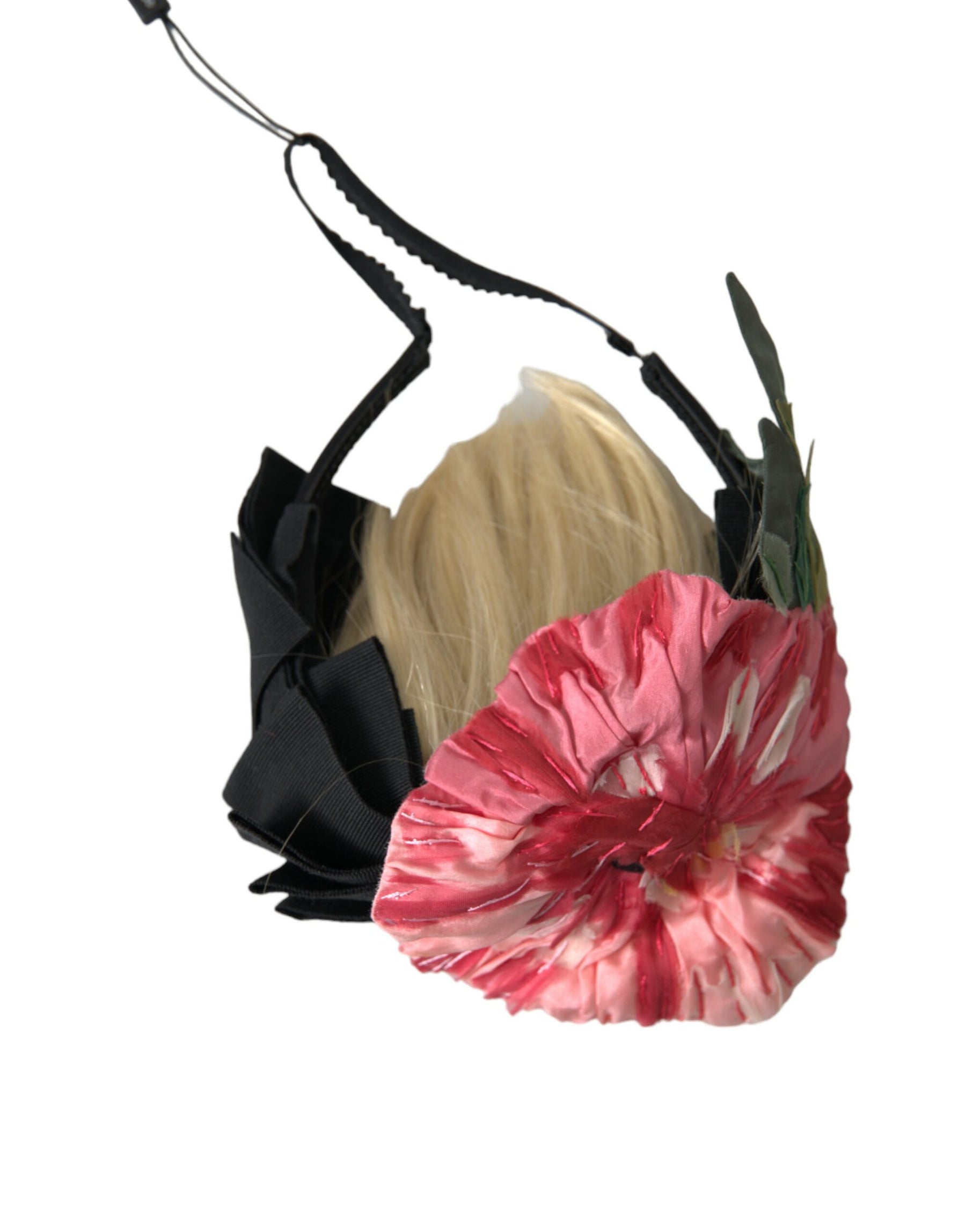 Dolce & Gabbana Black Viscose White Hair Parrucchiera Headband Diadem | Regal Royce