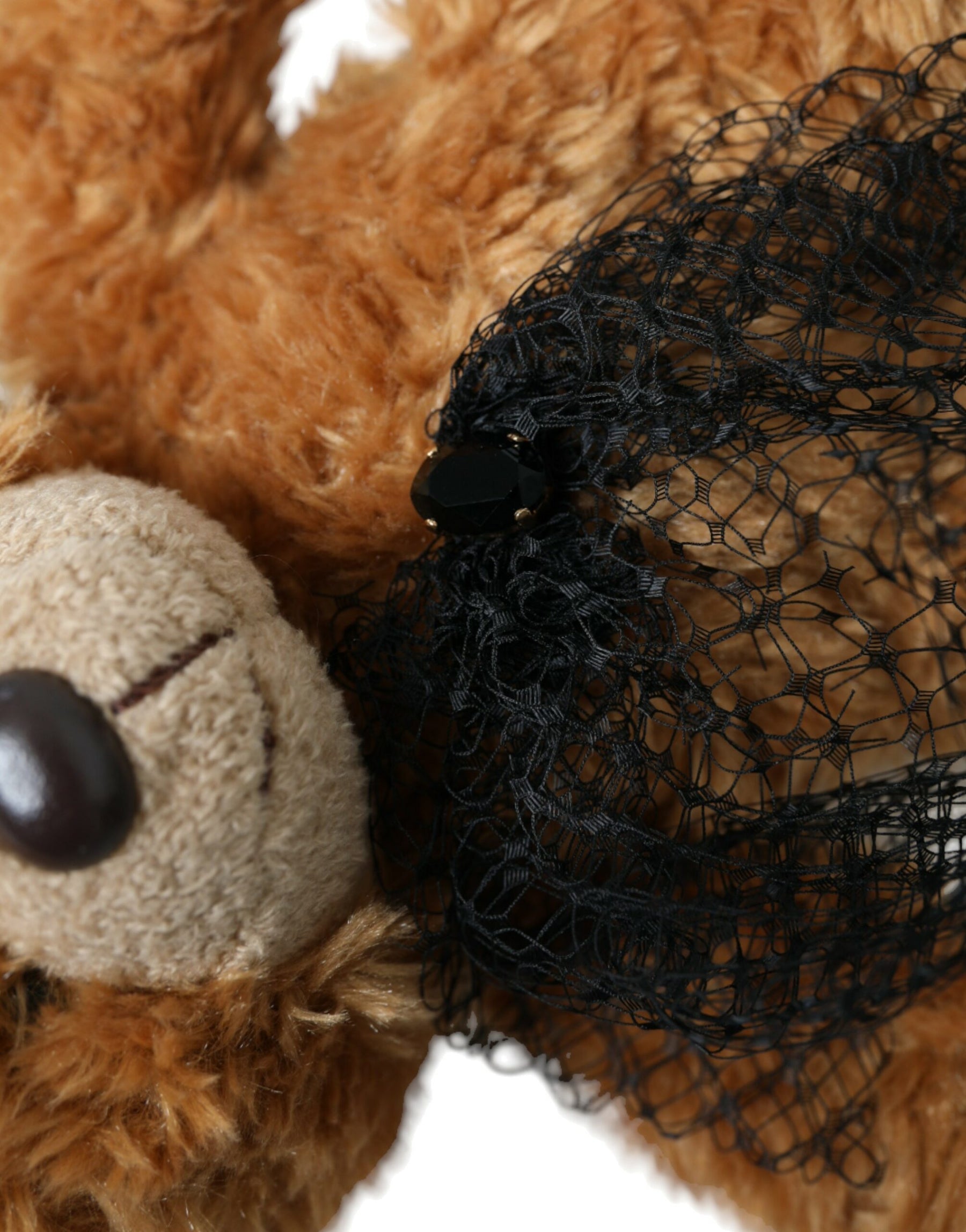 Dolce & Gabbana Brown Teddy Bear Gold Crystal Crown Hair Band Diadem | Regal Royce