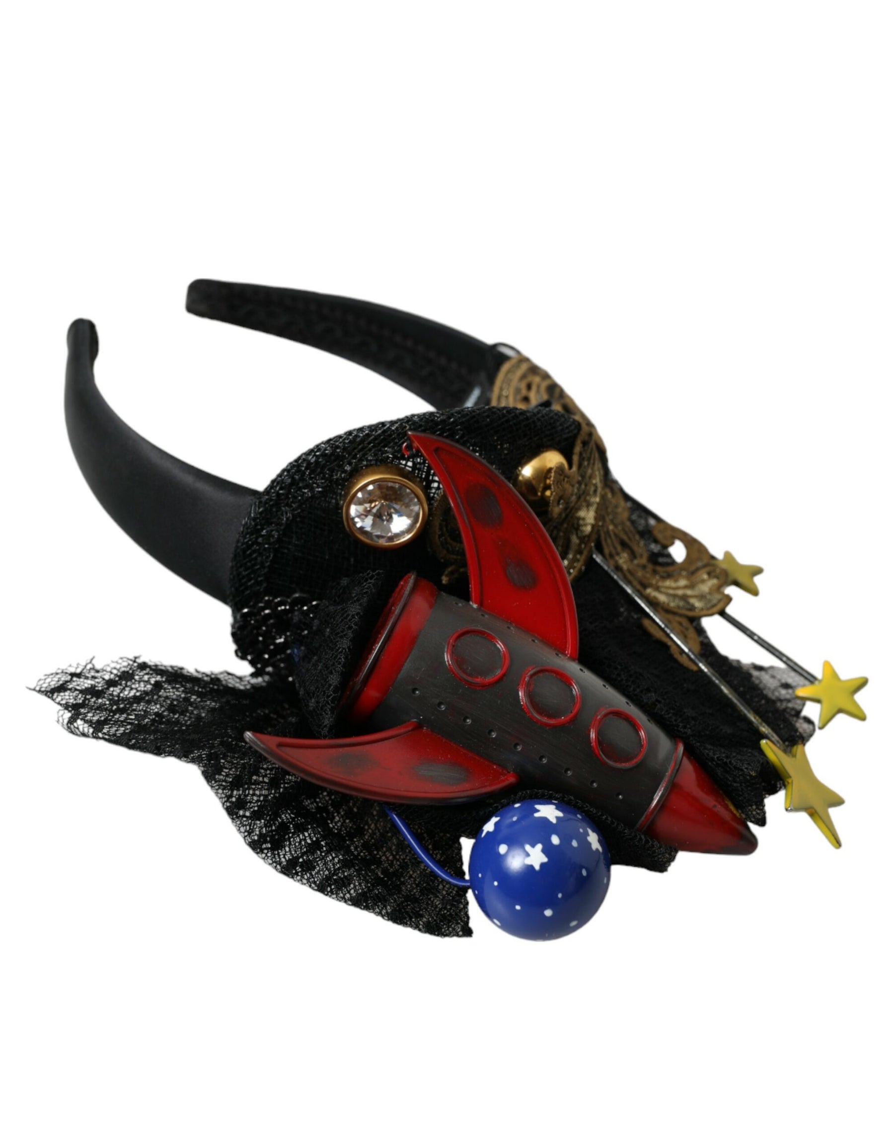 Dolce & Gabbana Multicolor Missile Rocket Crystal Stars Headband Diadem | Regal Royce