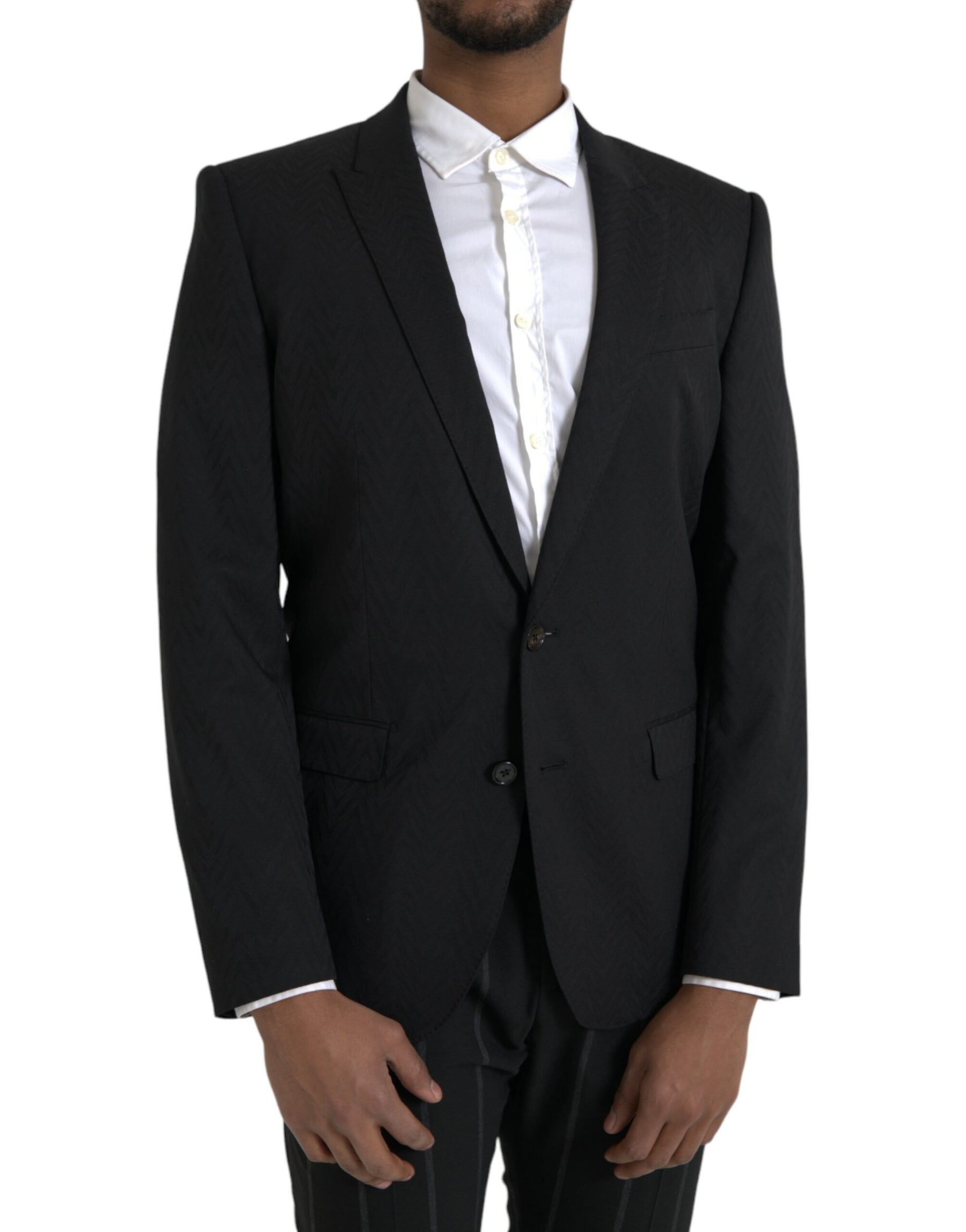 Dolce & Gabbana Black MARTINI Slim Fit Jacket Coat Blazer | Regal Royce