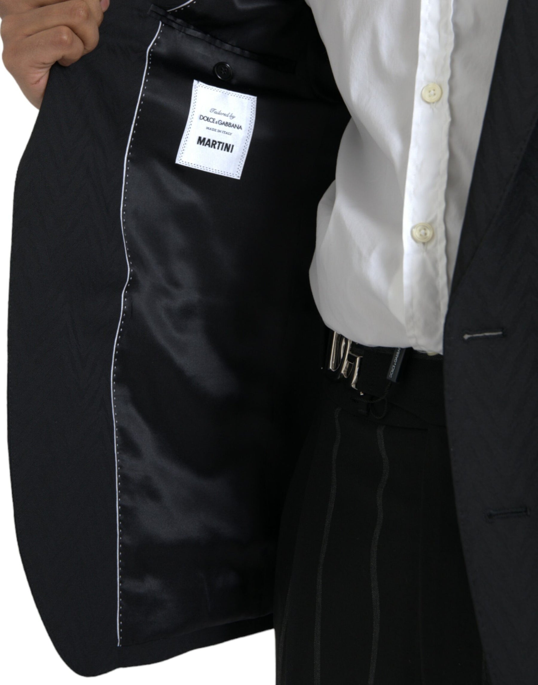 Dolce & Gabbana Black MARTINI Slim Fit Jacket Coat Blazer | Regal Royce