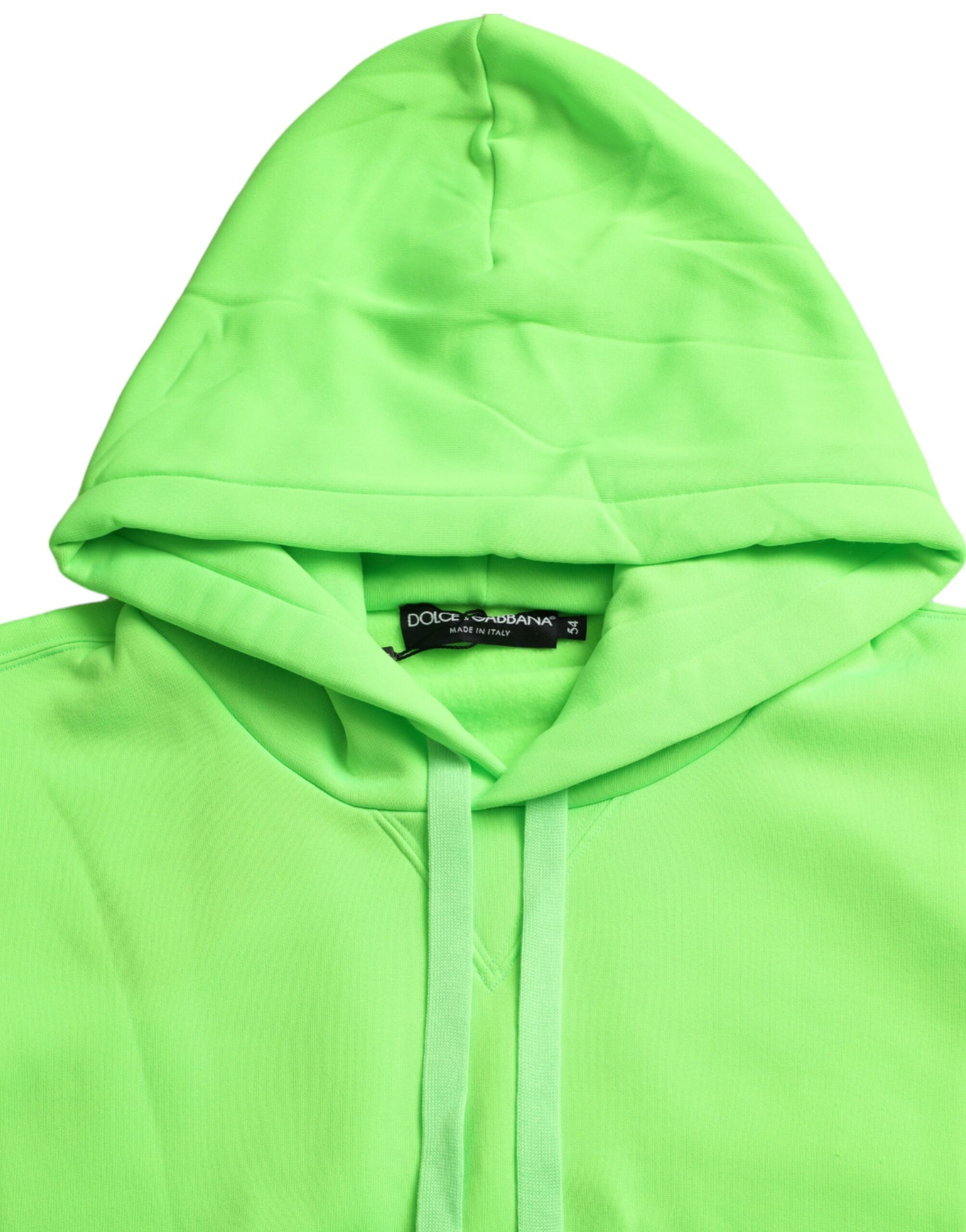 Dolce & Gabbana Neon Green Hooded Top Pullover Sweater | Regal Royce