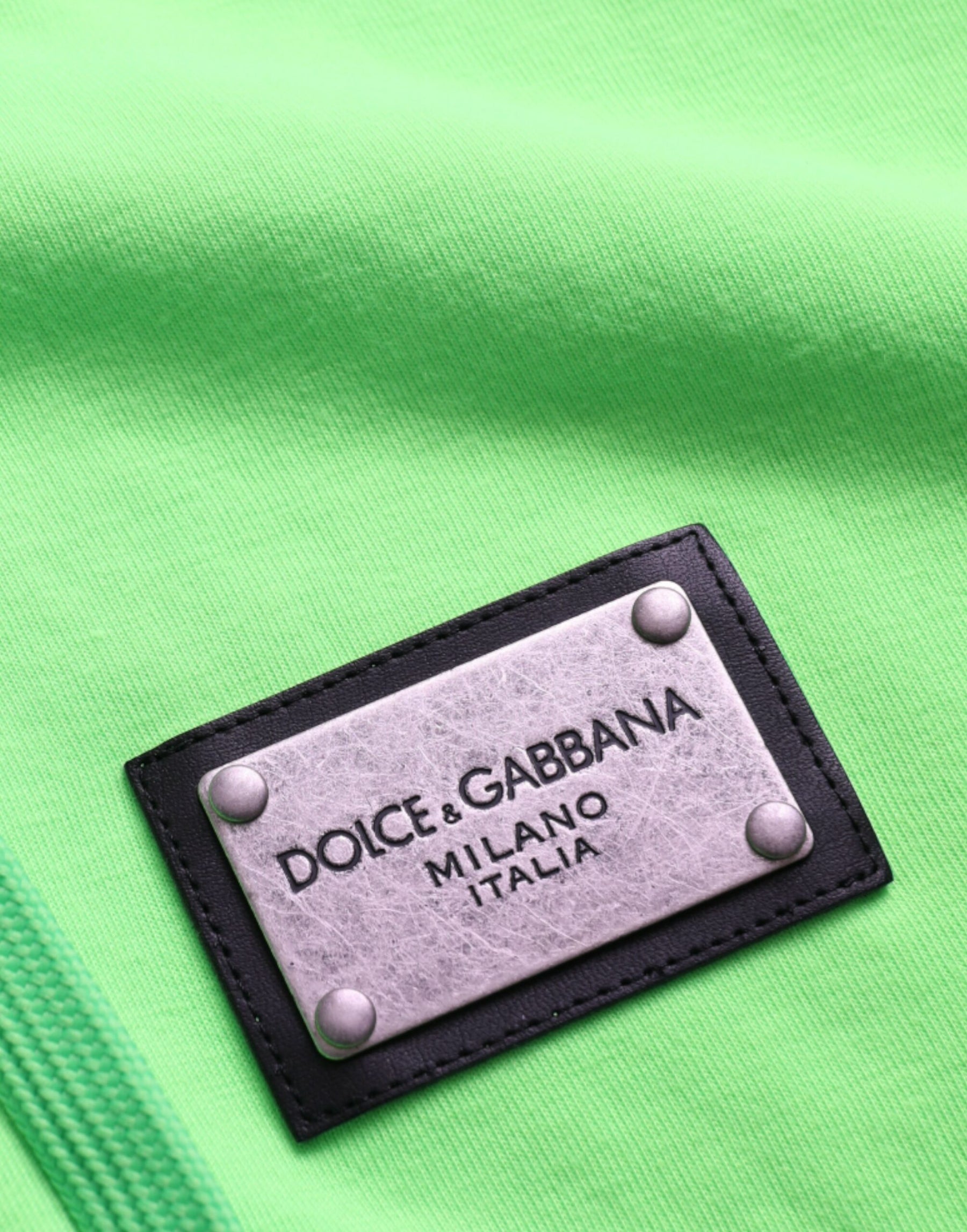 Dolce & Gabbana Neon Green Hooded Full Zip Top Sweater | Regal Royce