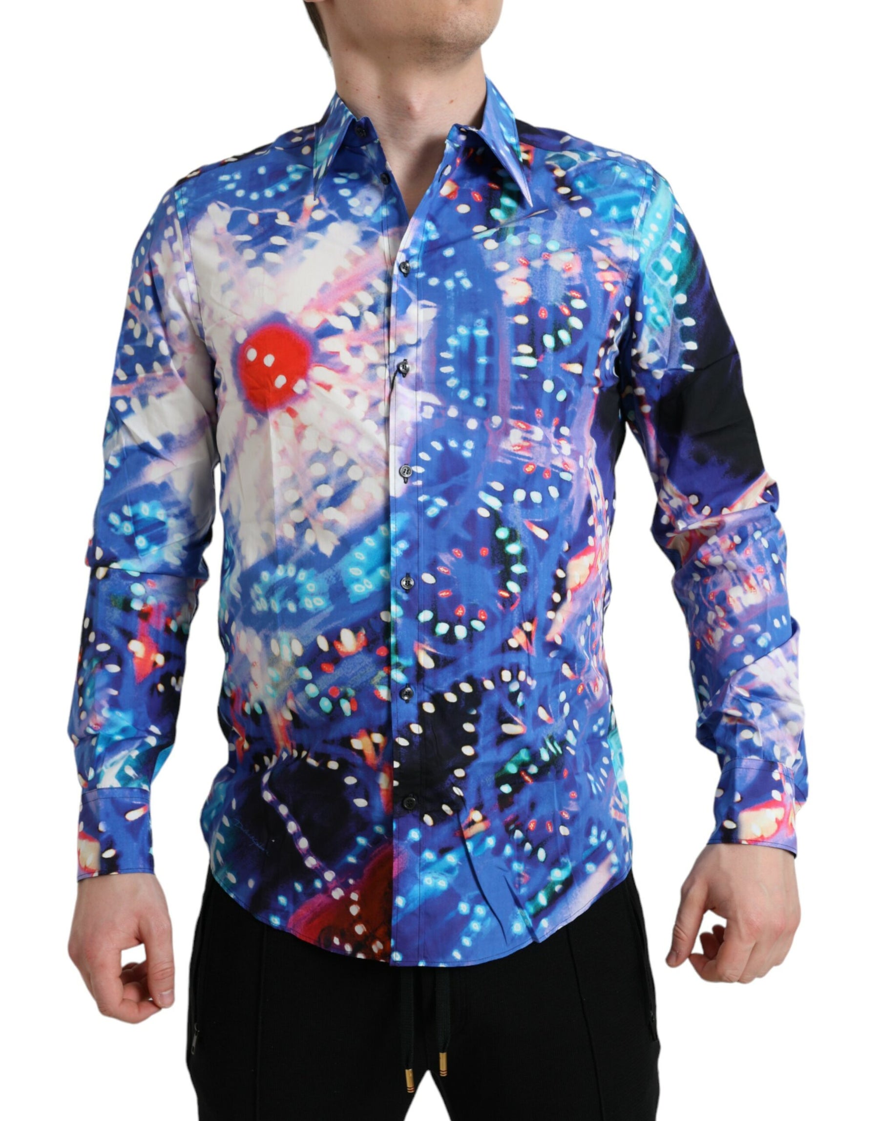 Dolce & Gabbana Multicolor Luminarie Slim MARTINI Shirt | Regal Royce