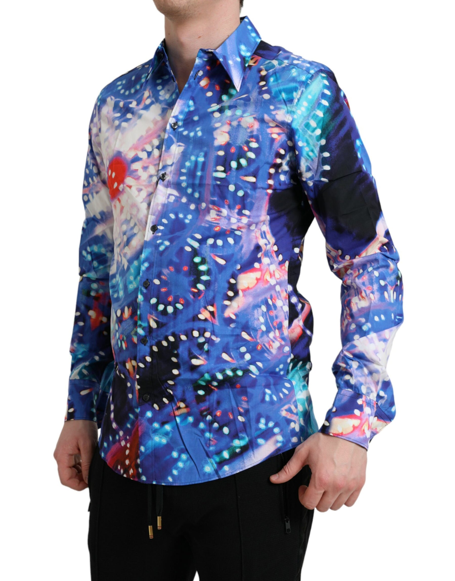 Dolce & Gabbana Multicolor Luminarie Slim MARTINI Shirt | Regal Royce