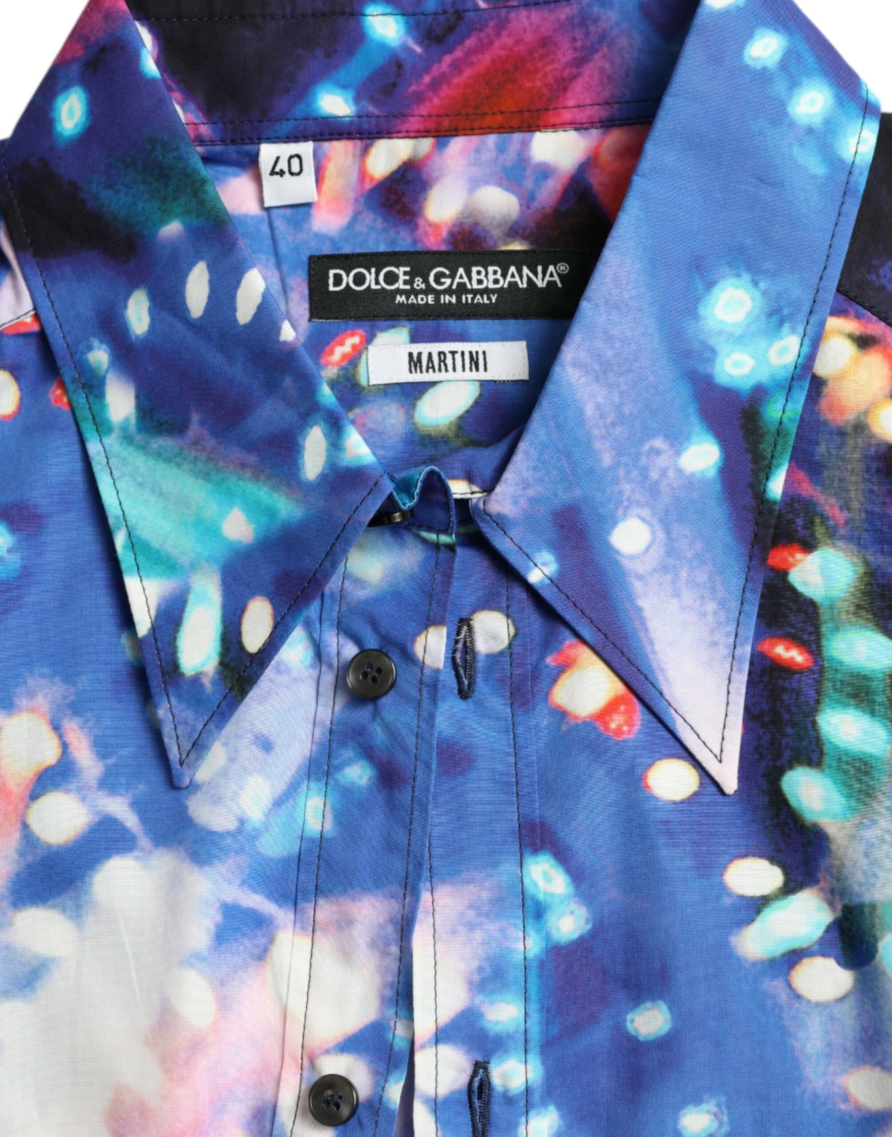 Dolce & Gabbana Multicolor Luminarie Slim MARTINI Shirt | Regal Royce