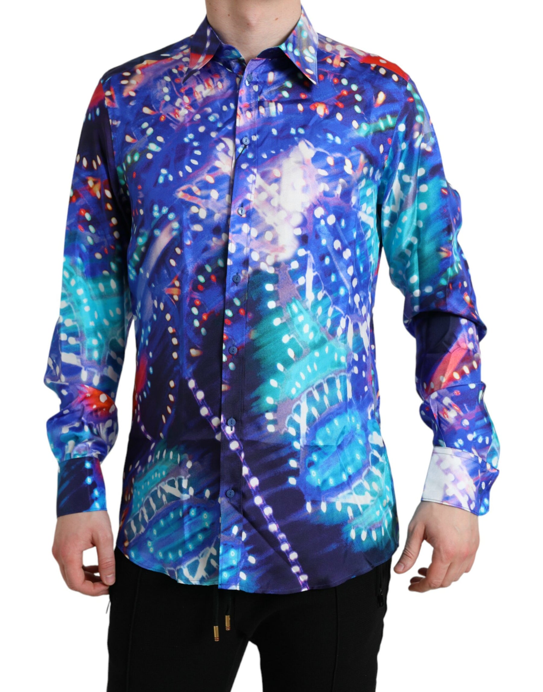 Dolce & Gabbana Purple Luminarie Silk Slim MARTINI Shirt | Regal Royce