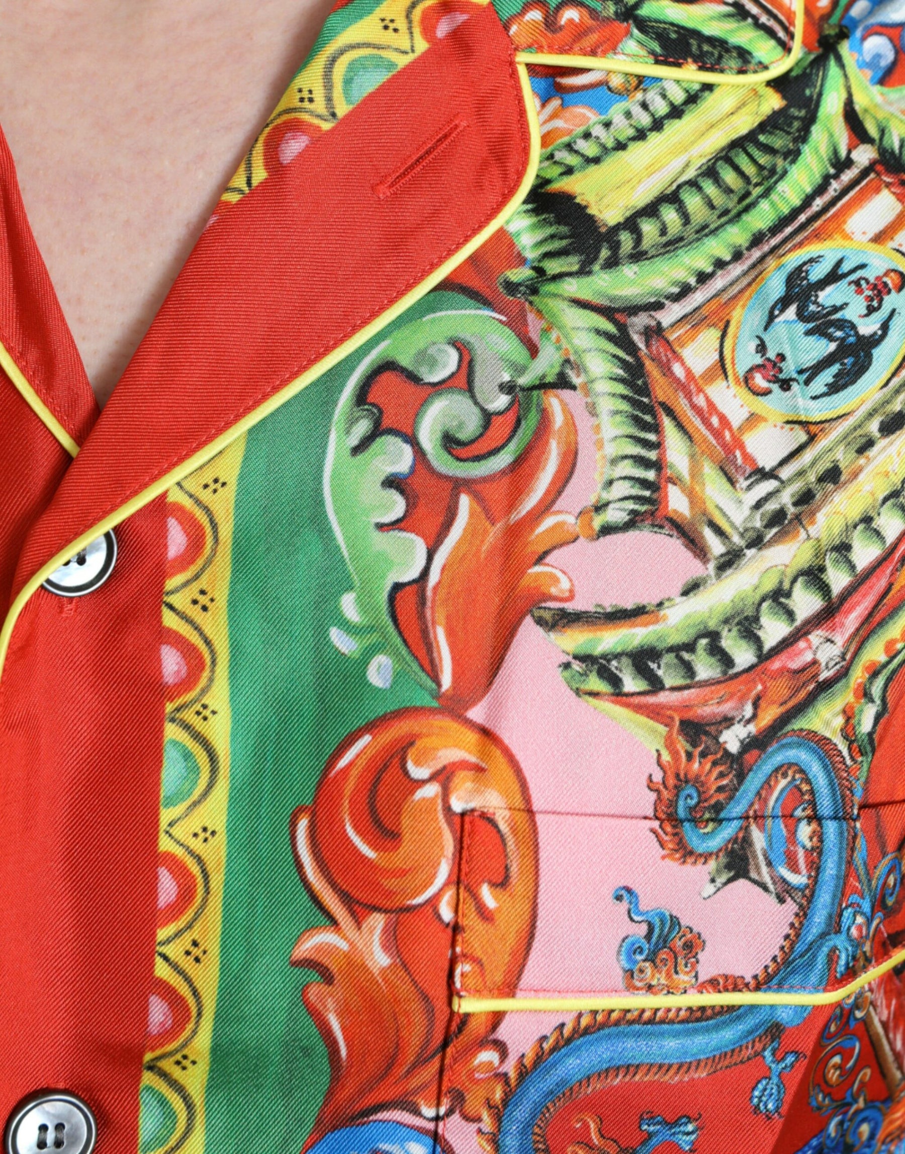 Dolce & Gabbana Multicolor Patterned Button Down Casual Shirt | Regal Royce