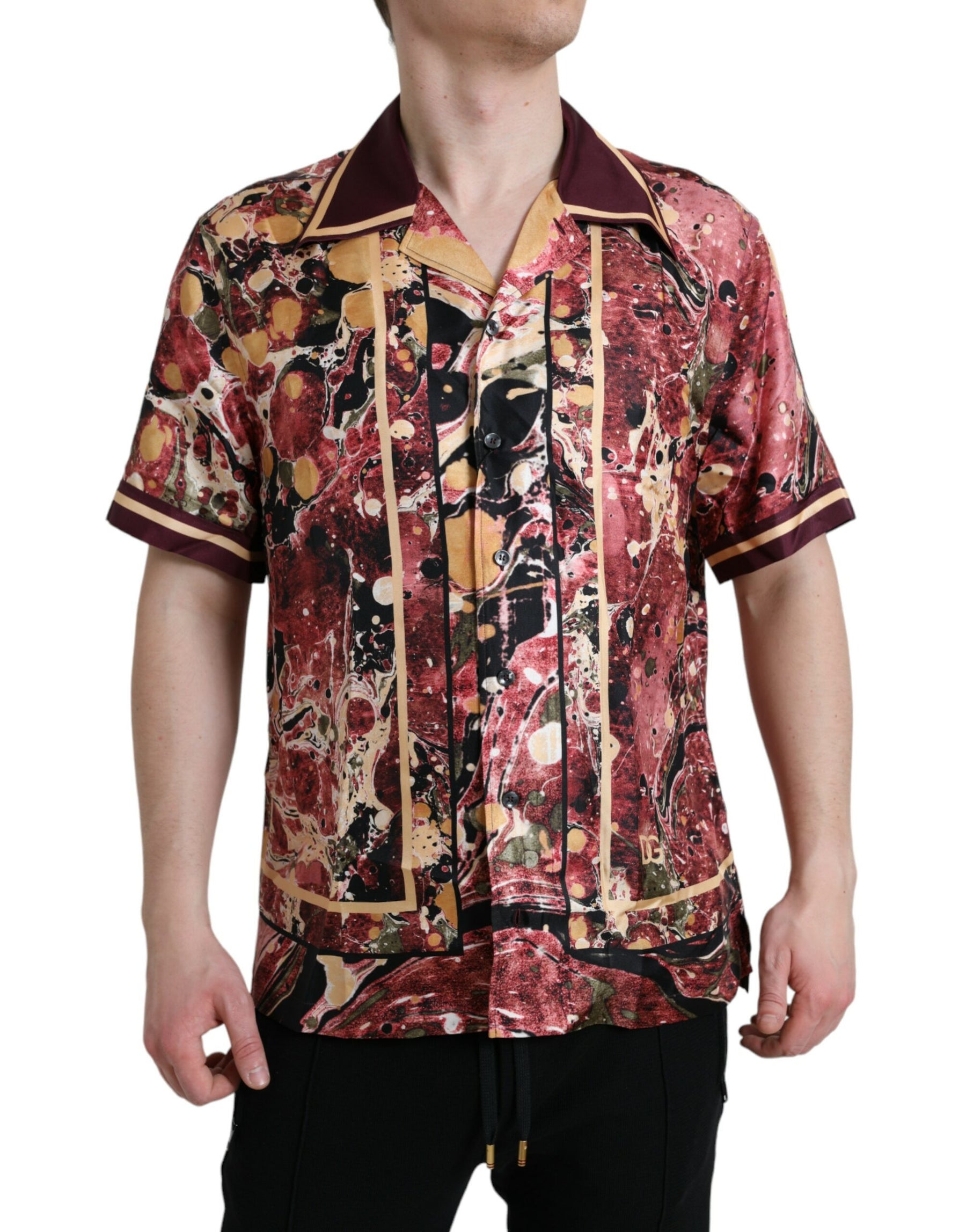 Dolce & Gabbana Multicolor Button Down Silk Shirt | Regal Royce