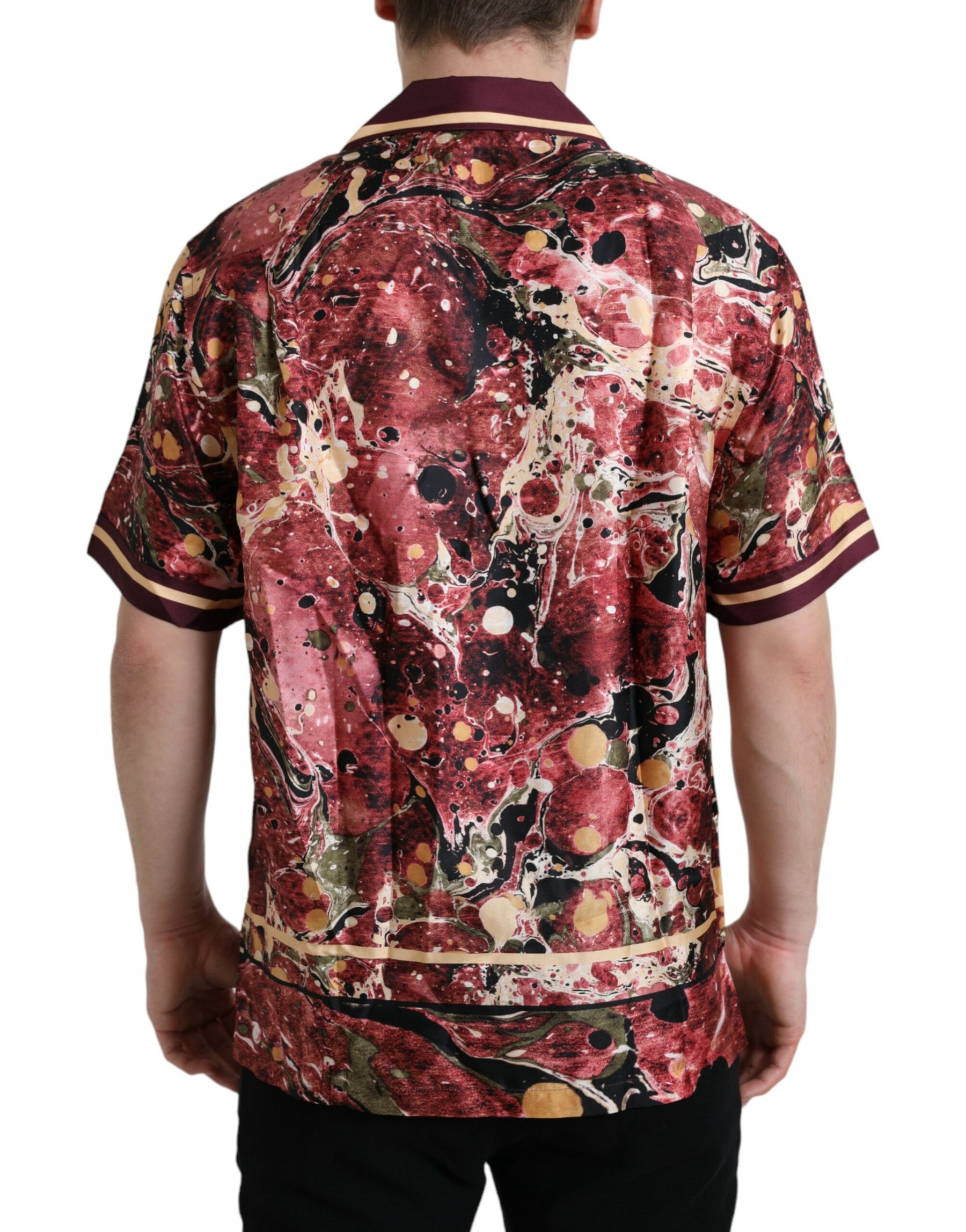 Dolce & Gabbana Multicolor Button Down Silk Shirt | Regal Royce