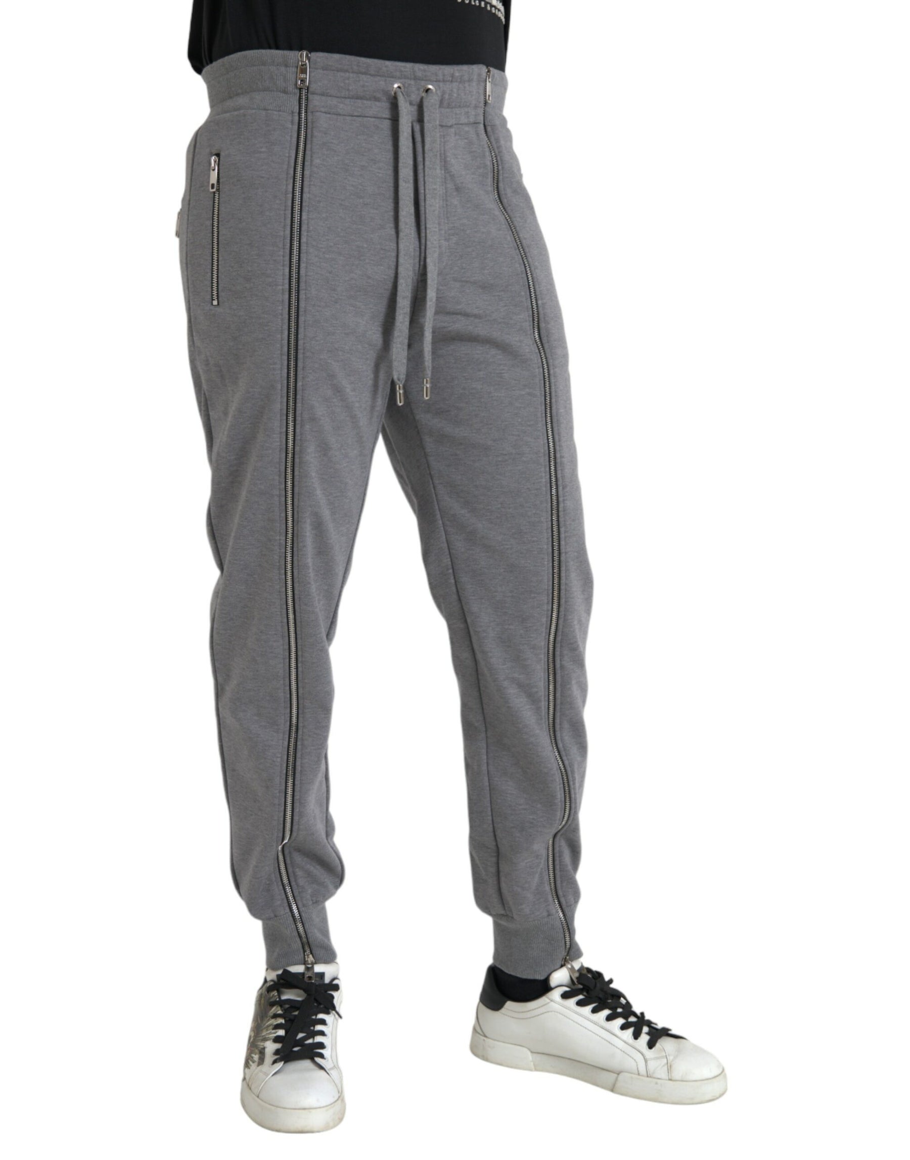 Dolce & Gabbana Gray Cotton Jogger Skinny Sweatpants Pants | Regal Royce
