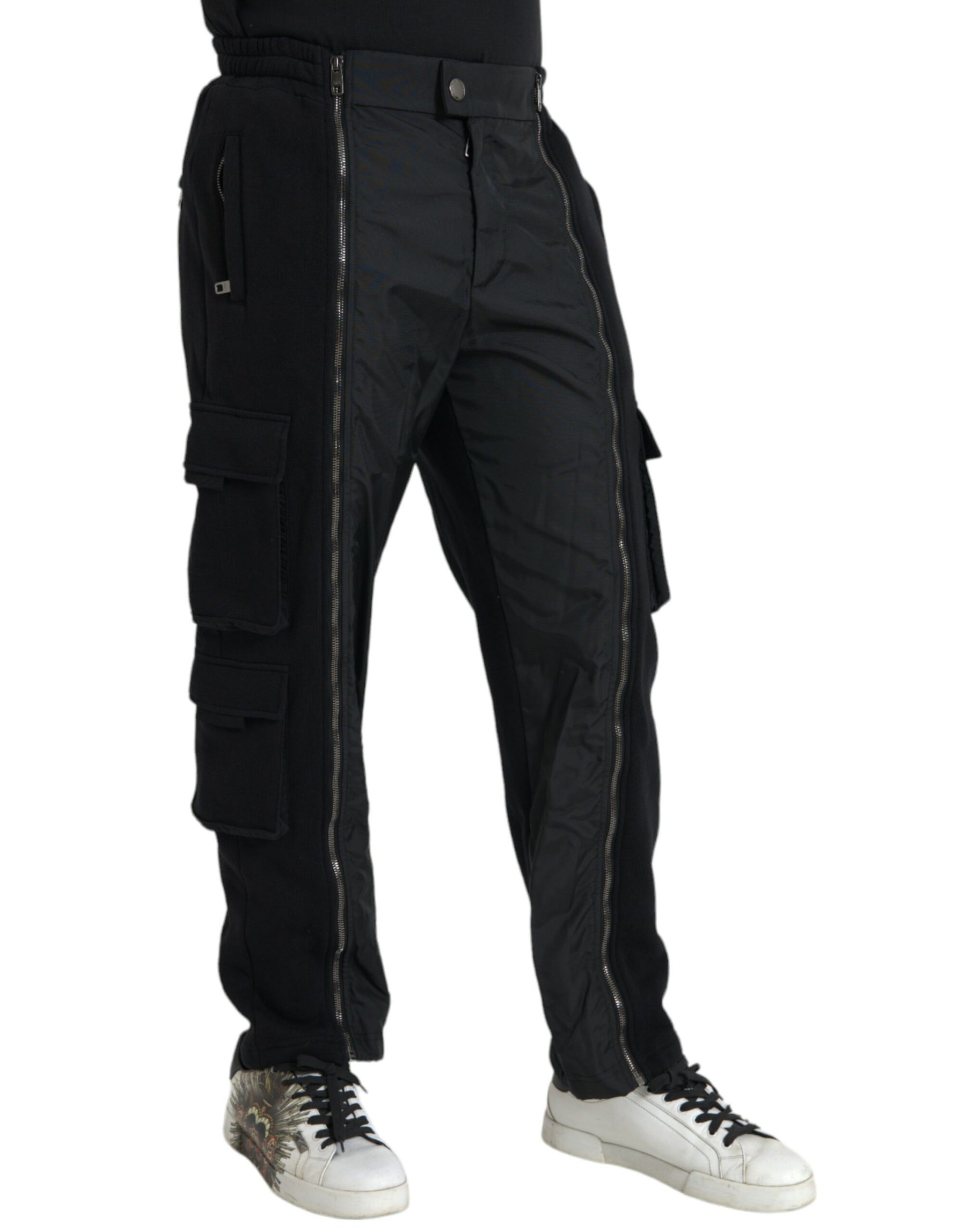 Dolce & Gabbana Black Cotton Blend Skinny Pants | Regal Royce