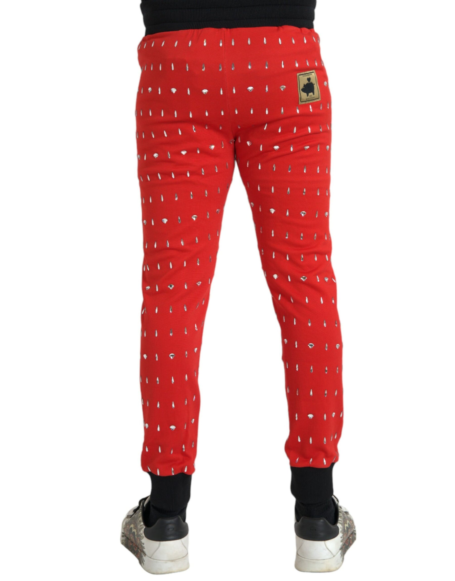 Dolce & Gabbana Red Year Of The Pig Jogger Sweatpants Pants | Regal Royce