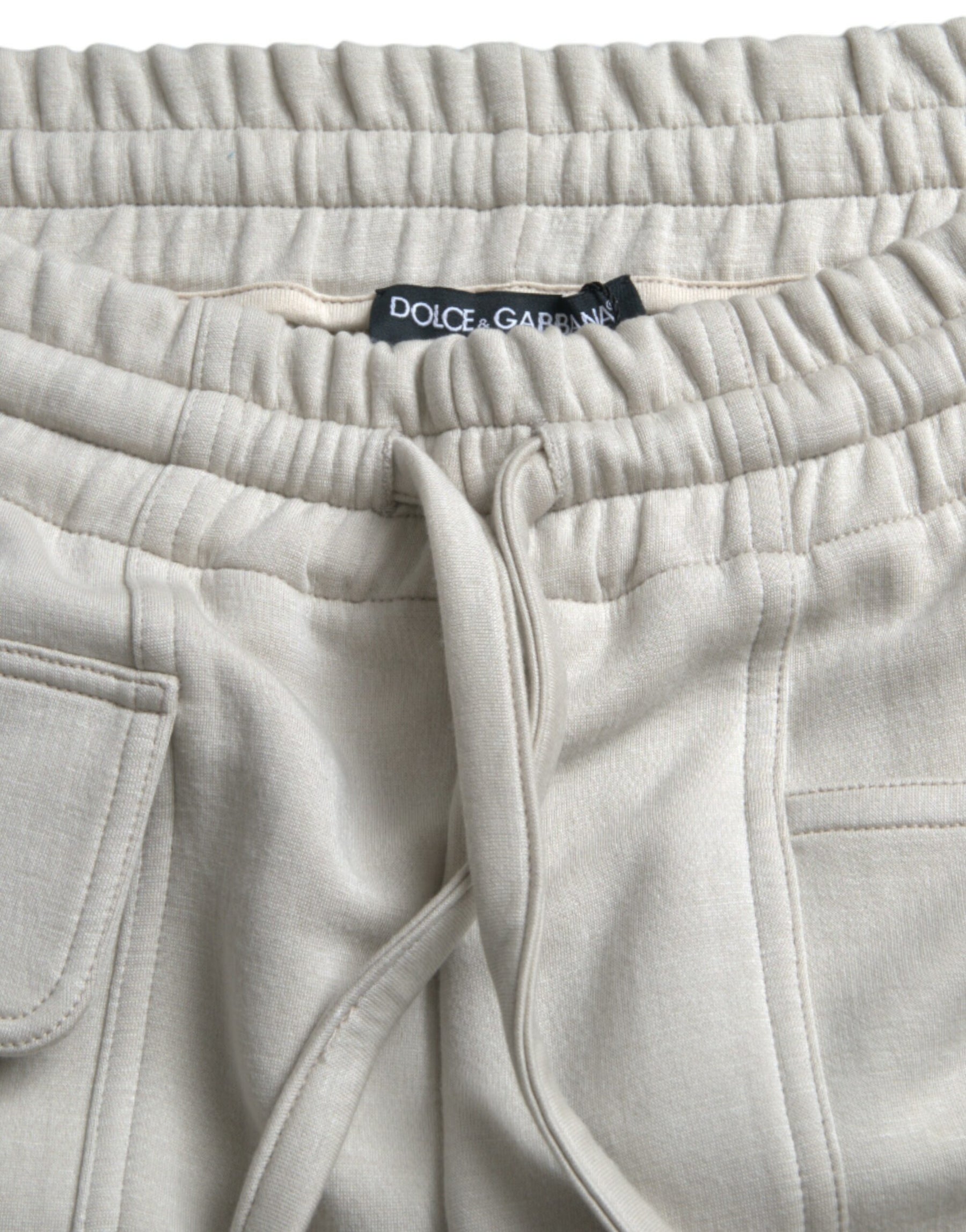 Dolce & Gabbana Off White Viscose Cargo Jogger Sweatpants Pants | Regal Royce