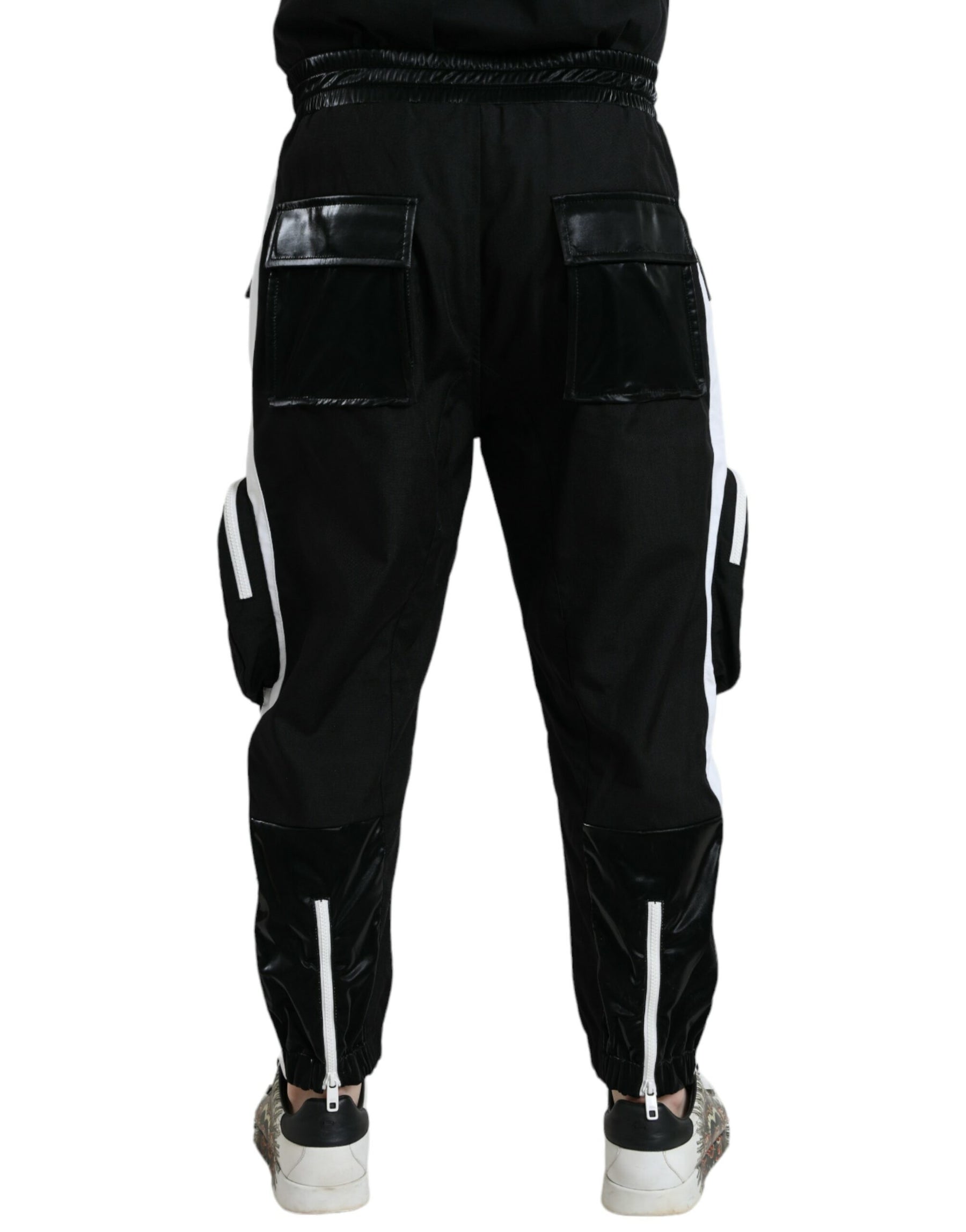 Dolce & Gabbana Black Nylon Cargo Jogger Men Sweatpants Pants | Regal Royce