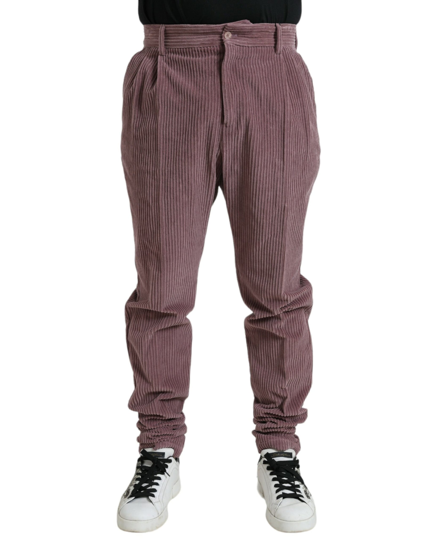 Dolce & Gabbana Purple Corduroy Cotton Stretch Skinny Pants | Regal Royce