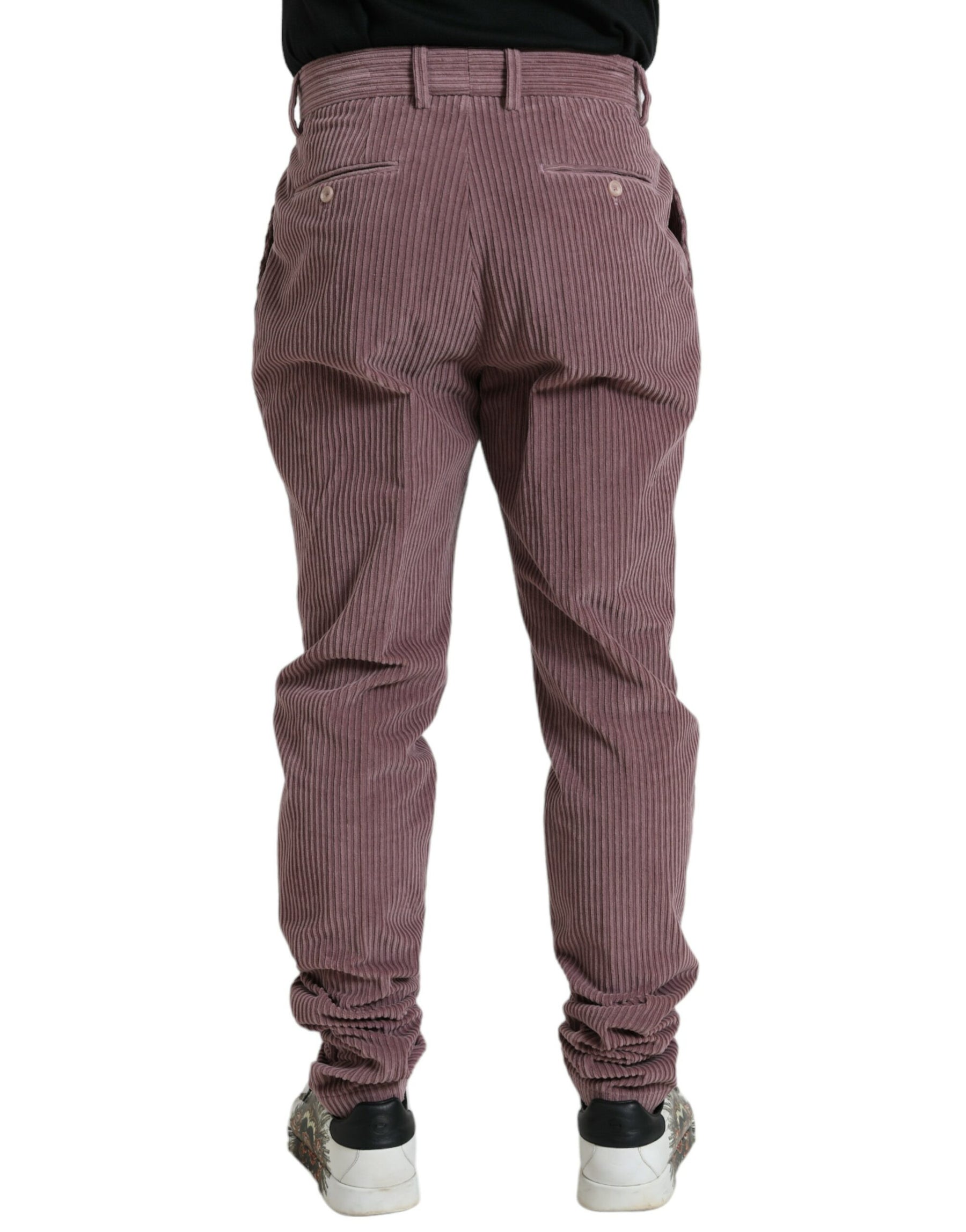 Dolce & Gabbana Purple Corduroy Cotton Stretch Skinny Pants | Regal Royce