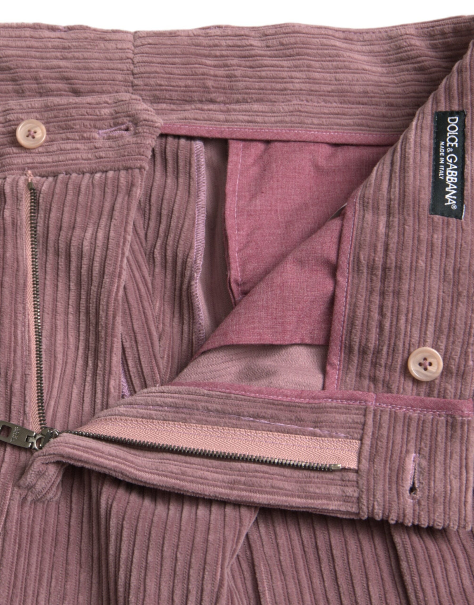 Dolce & Gabbana Purple Corduroy Cotton Stretch Skinny Pants | Regal Royce