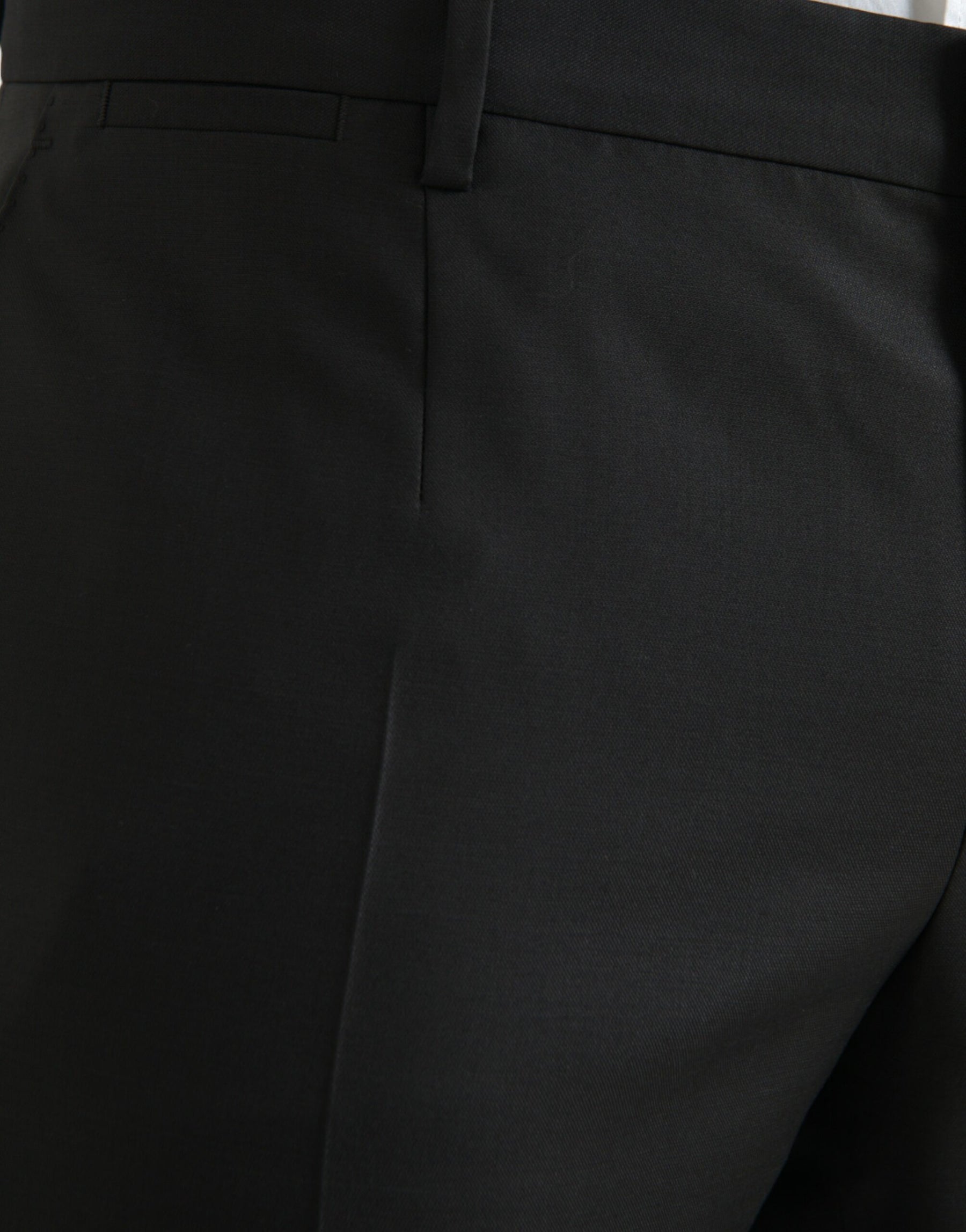 Dolce & Gabbana Black Wool Silk Skinny Dress Pants | Regal Royce
