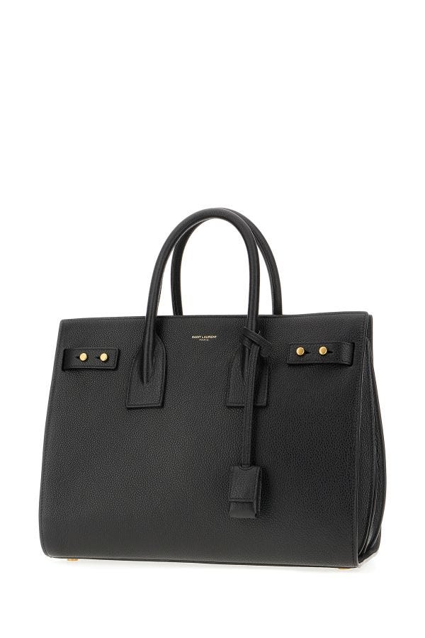 Saint Laurent Black Calf Leather Sac De Jour Handbag | Regal Royce
