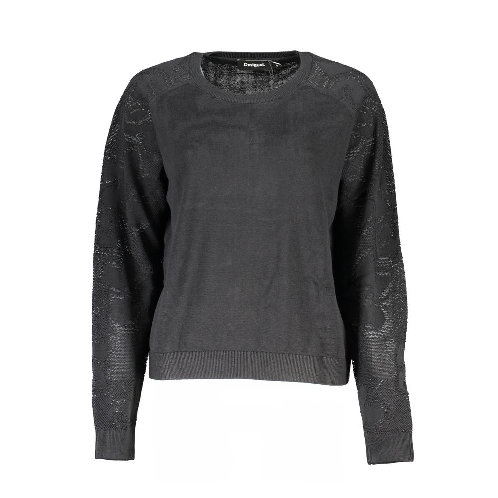 Desigual Black Cotton Sweater | Regal Royce