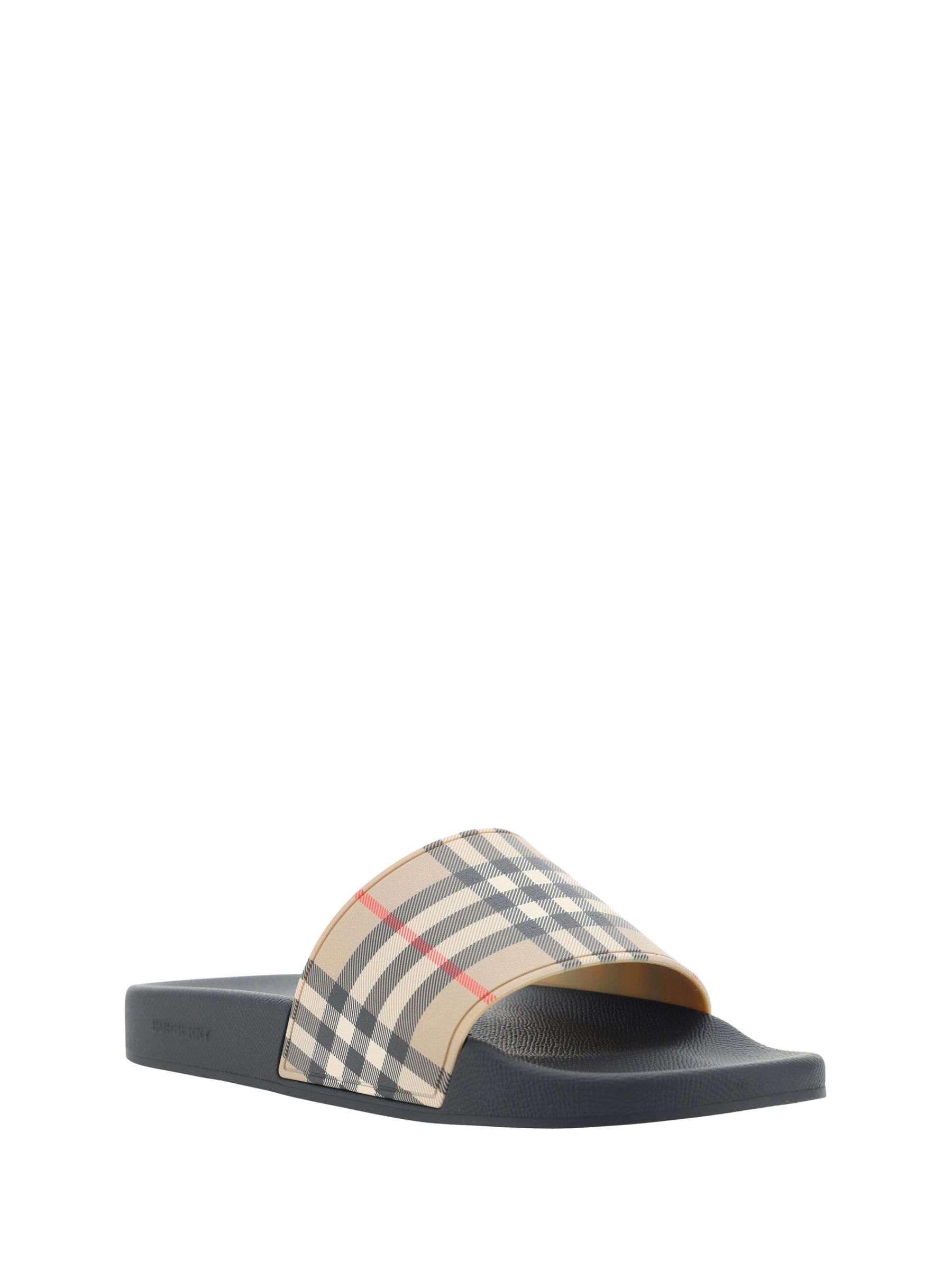 Burberry Brown Rubber Slides Sandals | Regal Royce