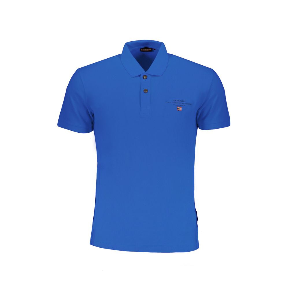 Napapijri Blue Cotton Polo Shirt | Regal Royce