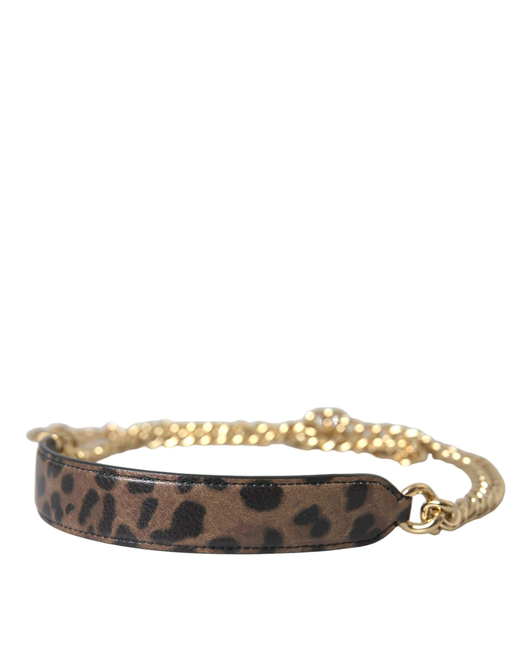 Dolce & Gabbana Brown Leopard Handbag Accessory Shoulder Strap | Regal Royce
