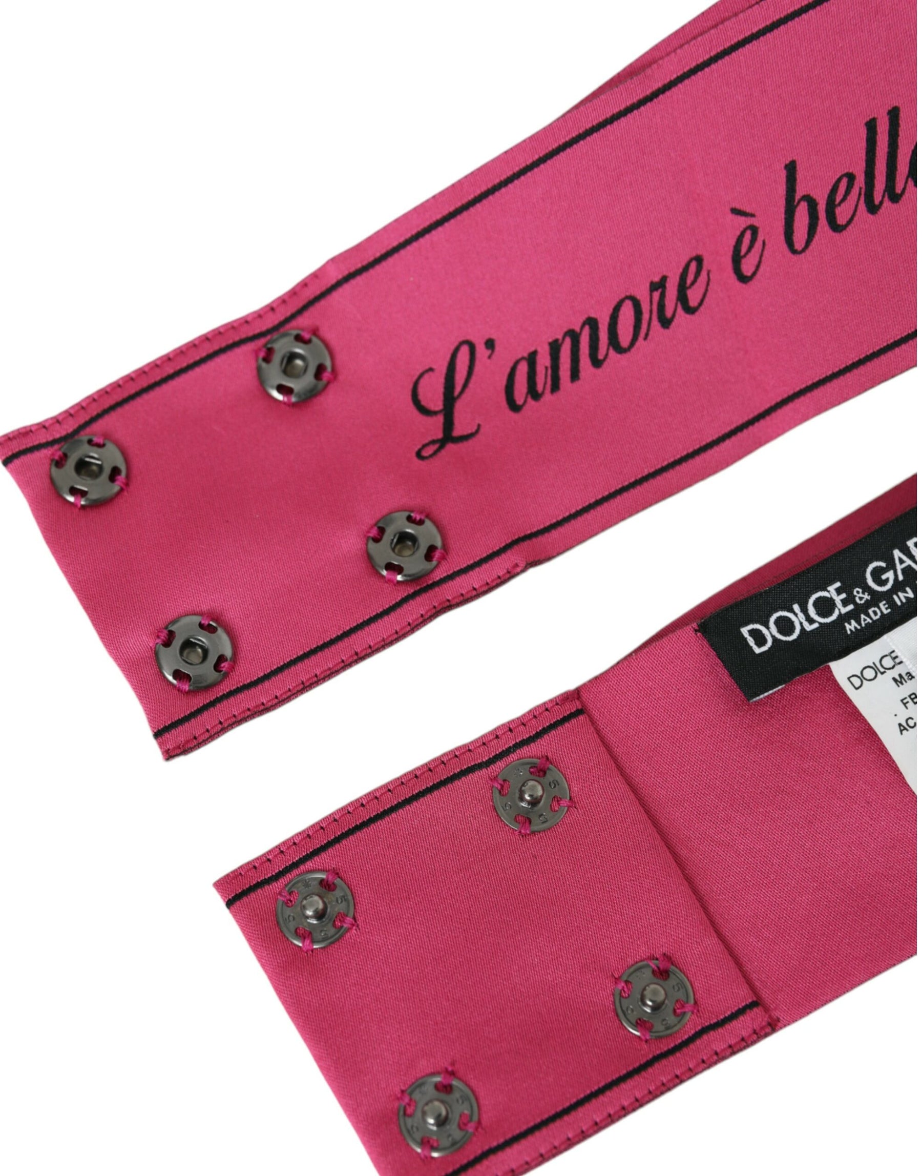 Dolce & Gabbana Pink L'Amore E'Bellezza Waist Belt | Regal Royce
