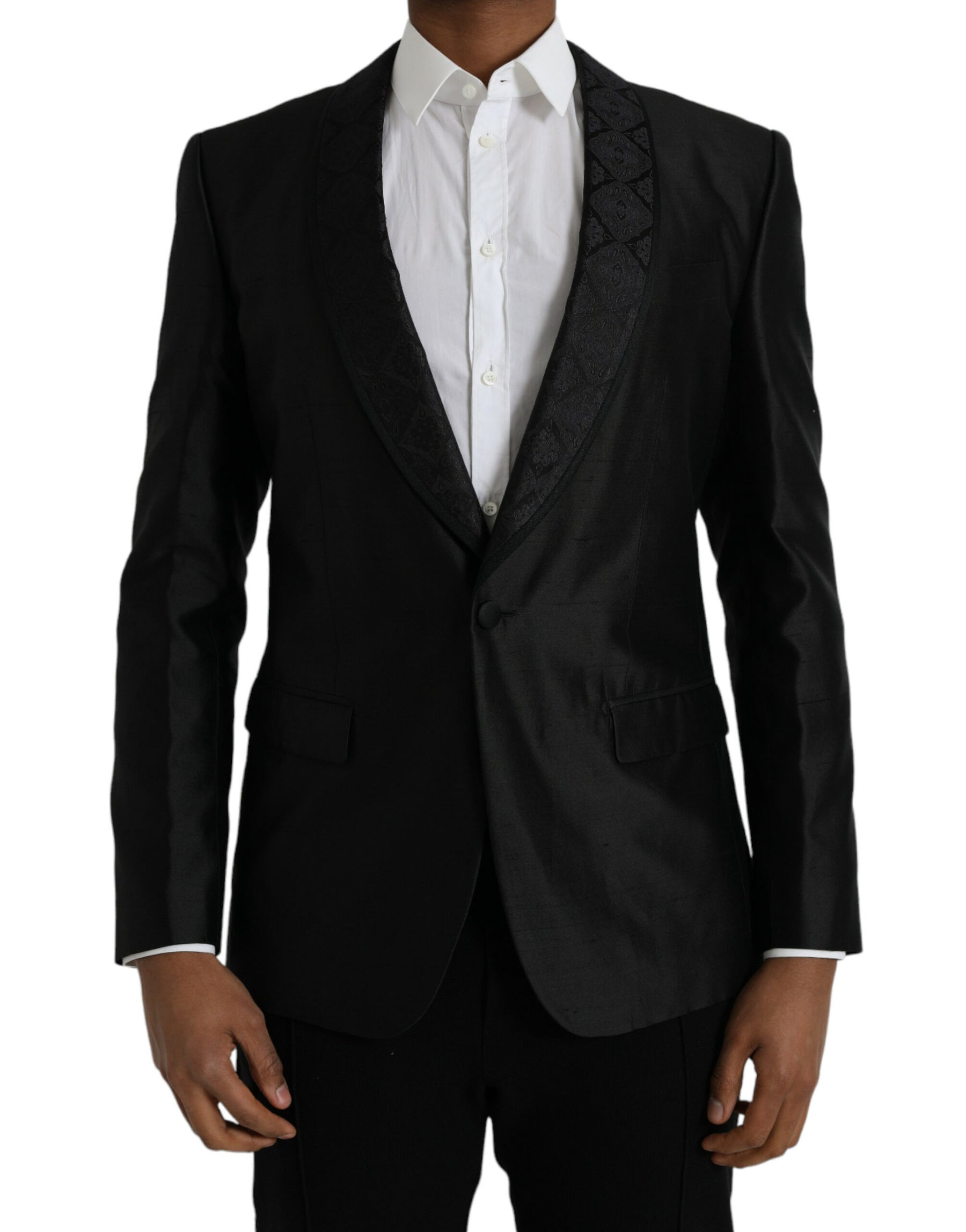 Dolce & Gabbana Black MARTINI Single Breasted Coat Blazer | Regal Royce