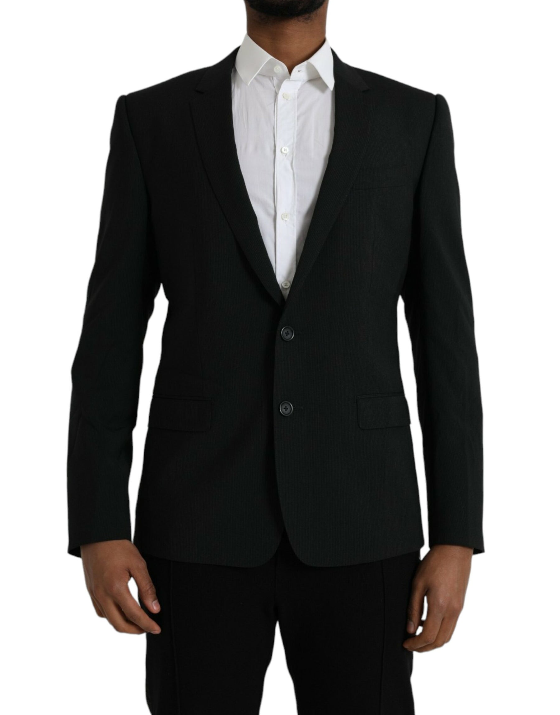 Dolce & Gabbana Blue GOLD Notch Single Breasted Coat Blazer | Regal Royce