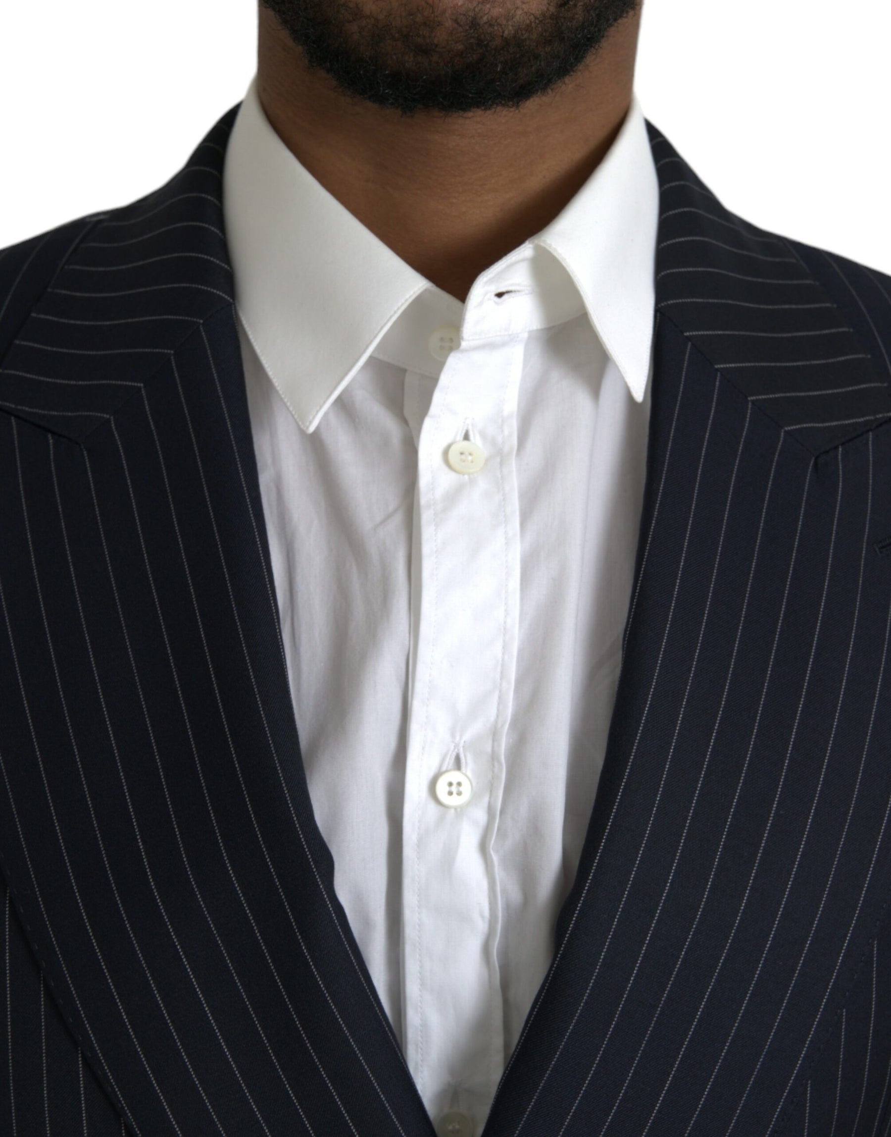 Dolce & Gabbana Black Stripe SICILIA Double Breasted Coat Blazer | Regal Royce