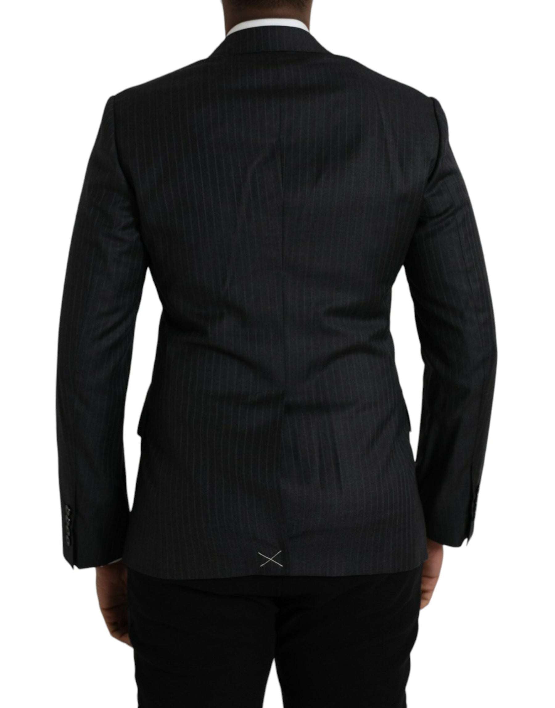 Dolce & Gabbana Black Stripe MARTINI Single Breasted Coat Blazer | Regal Royce