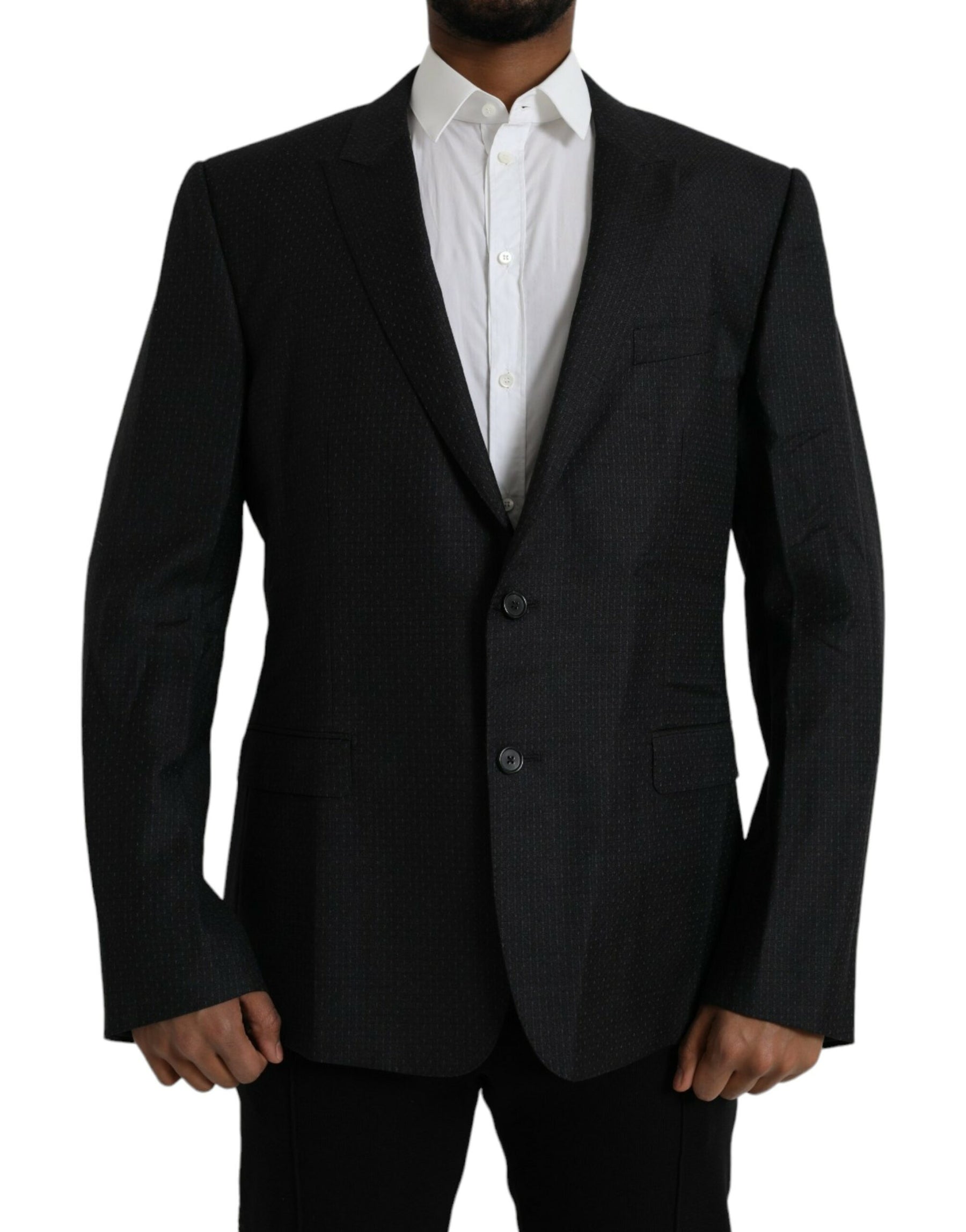 Dolce & Gabbana Black Wool MARTINI Single Breasted Coat Blazer | Regal Royce